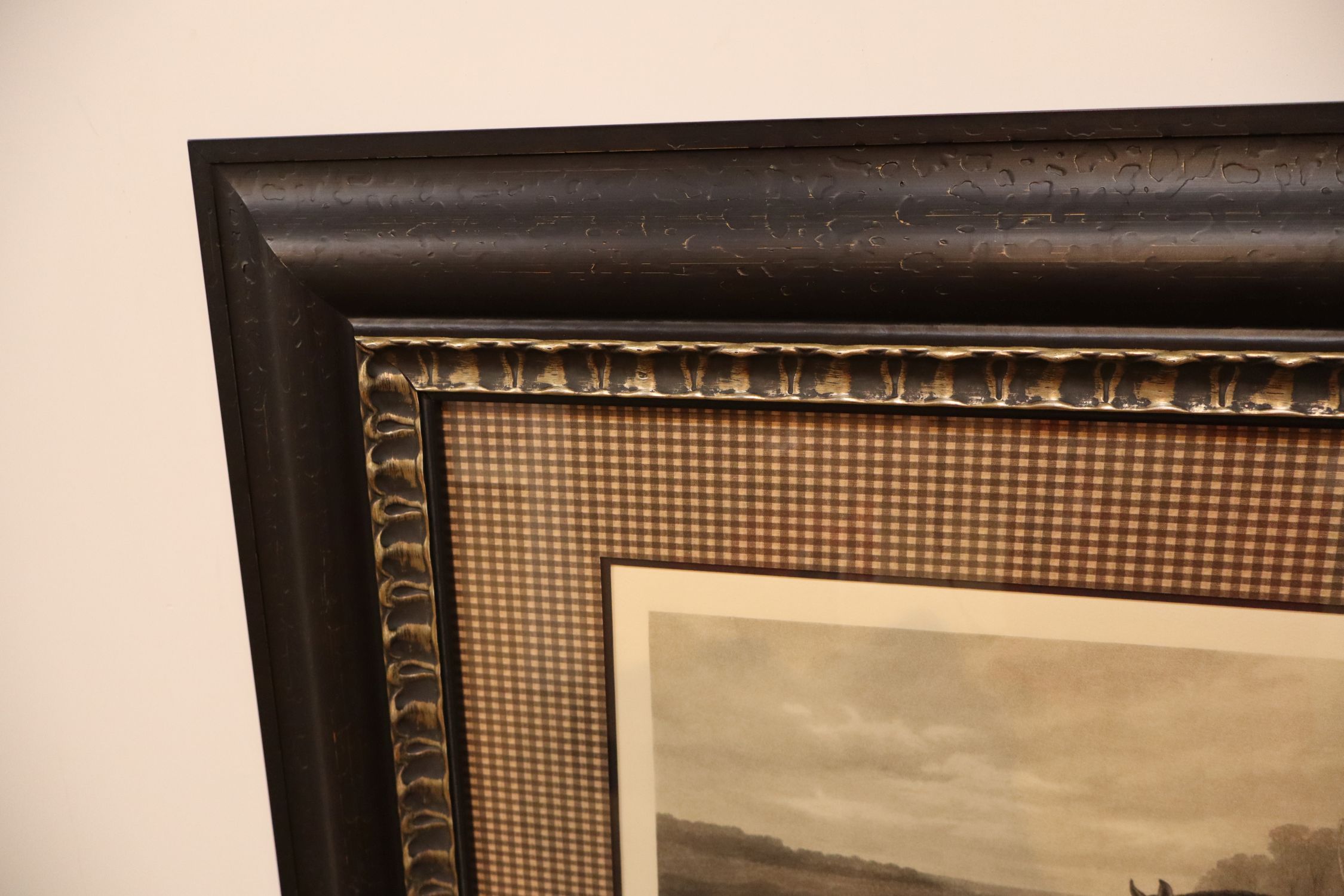 E.A.S.Douglas Hunt Scene Framed Print Drawn Blank