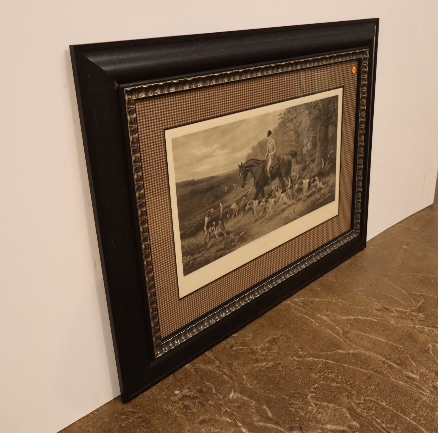 E.A.S.Douglas Hunt Scene Framed Print Drawn Blank
