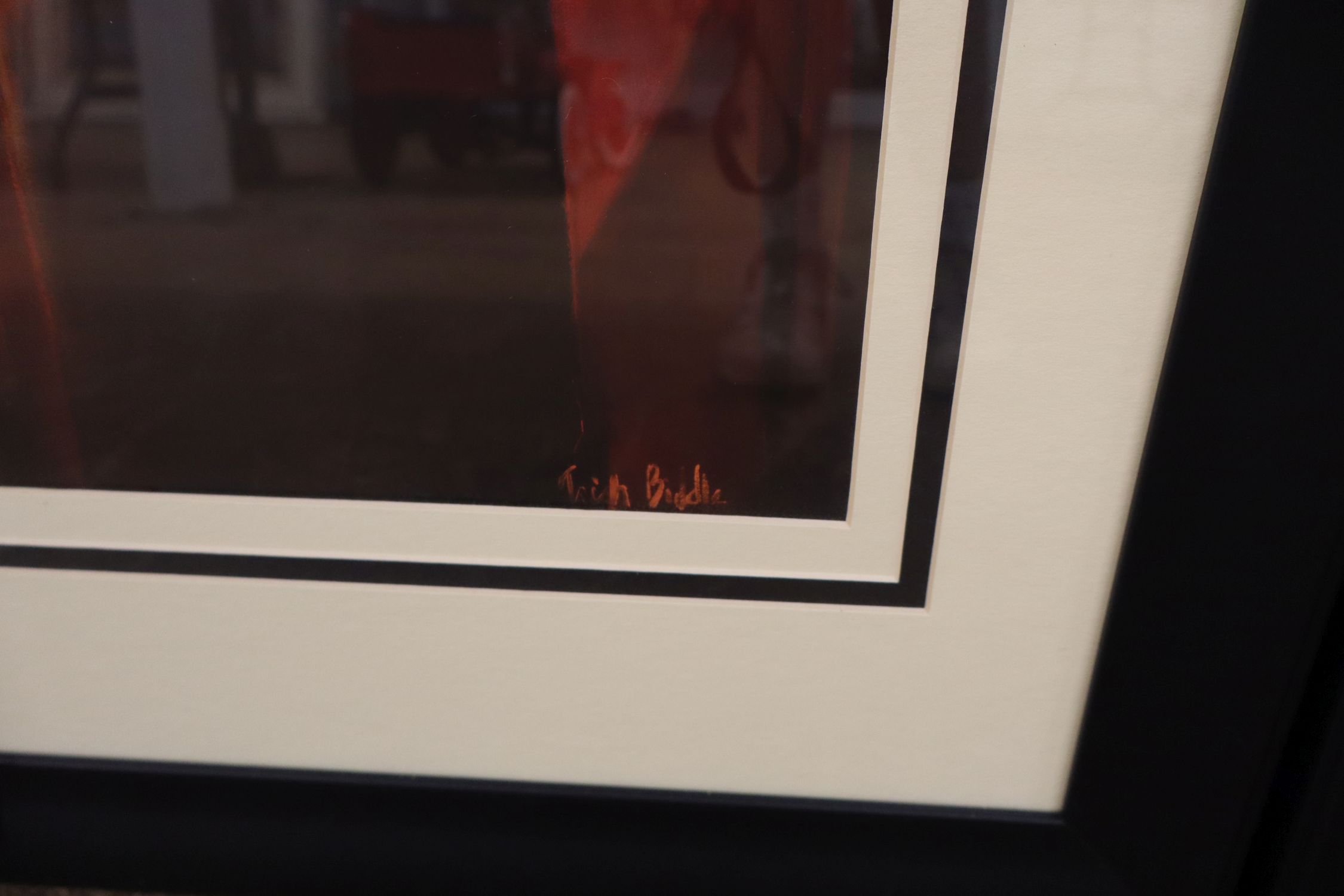 Pair Trish Biddle Signed Dancer Framed Prints