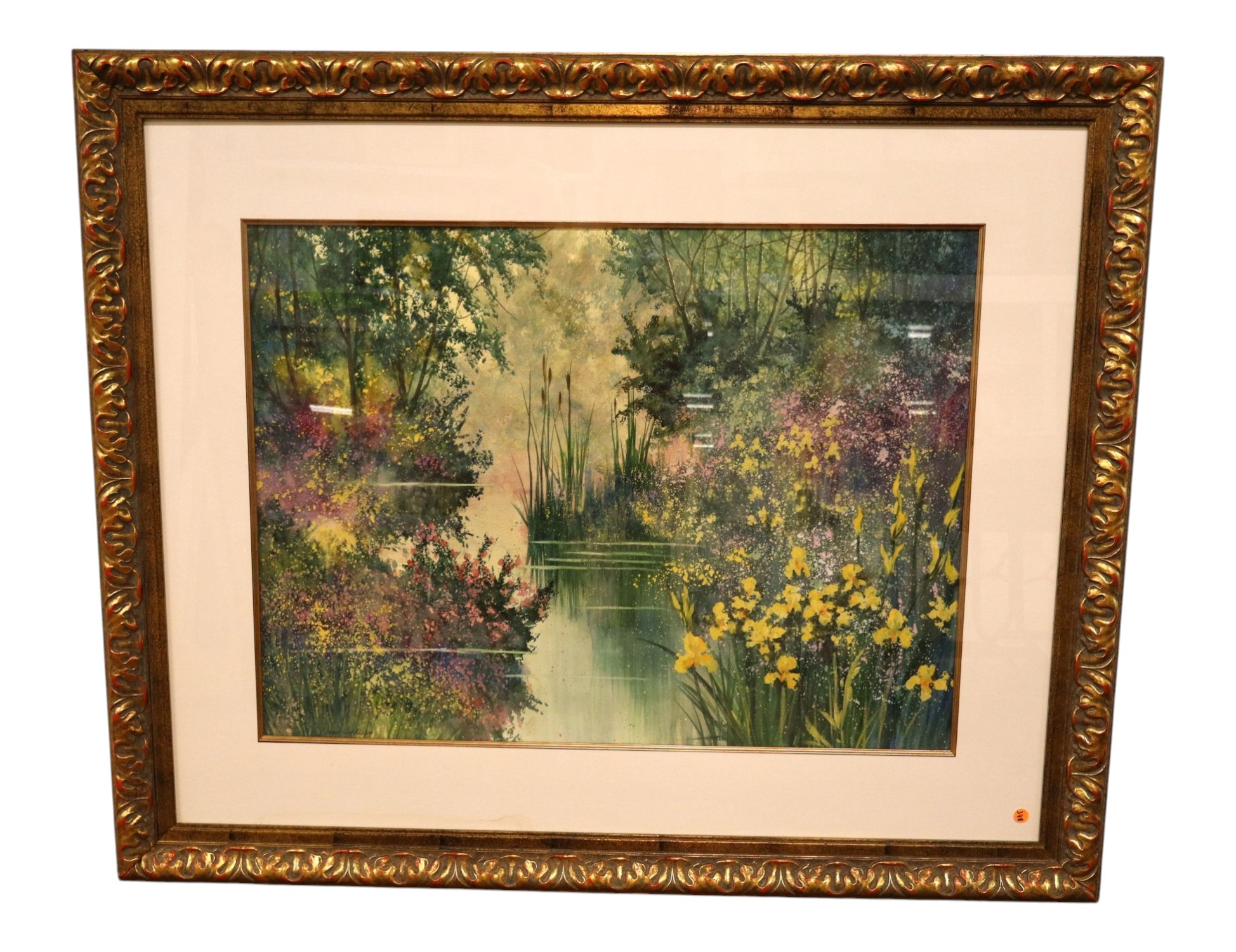 Diane Anderson Signed Floral Stream Framed Print