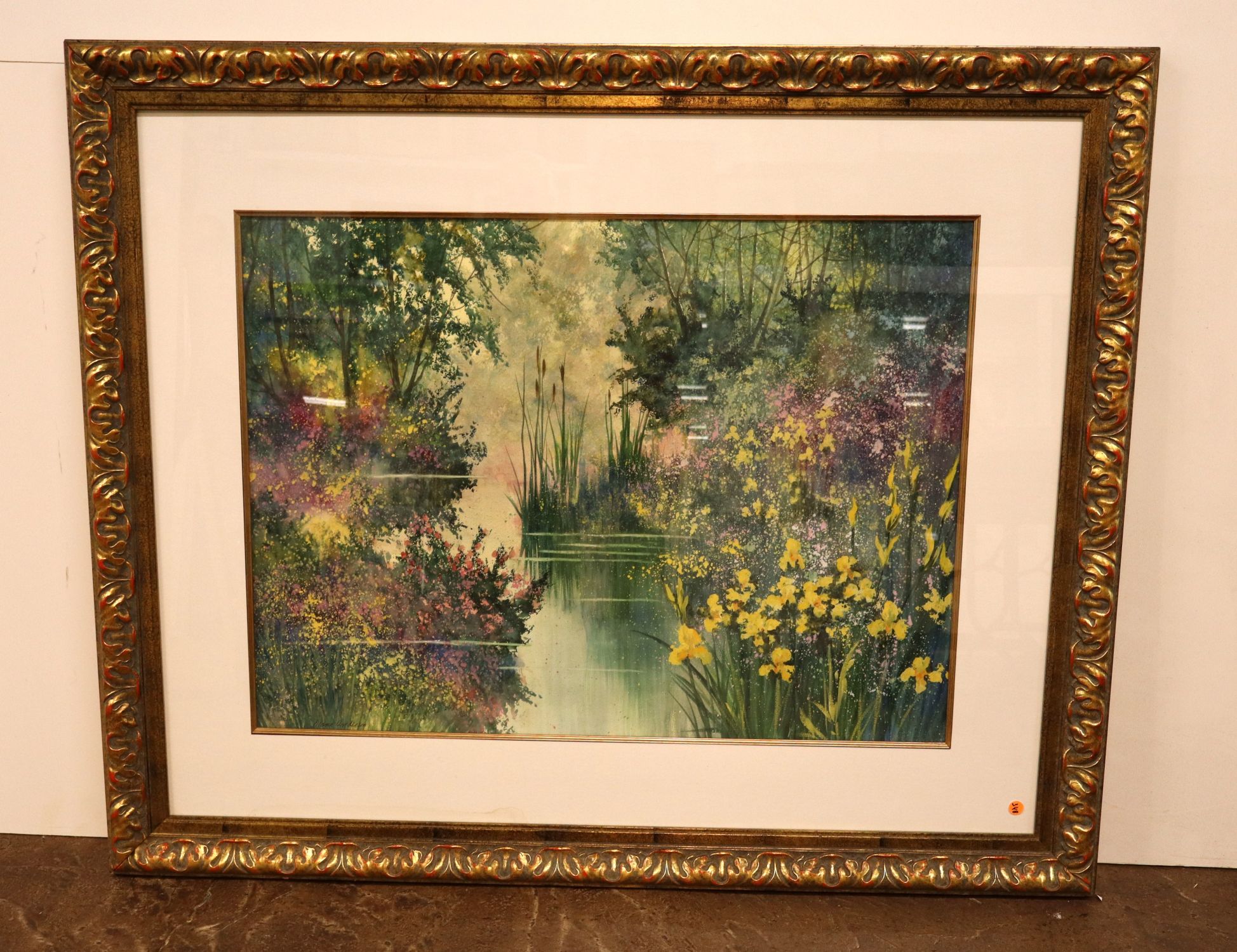 Diane Anderson Signed Floral Stream Framed Print