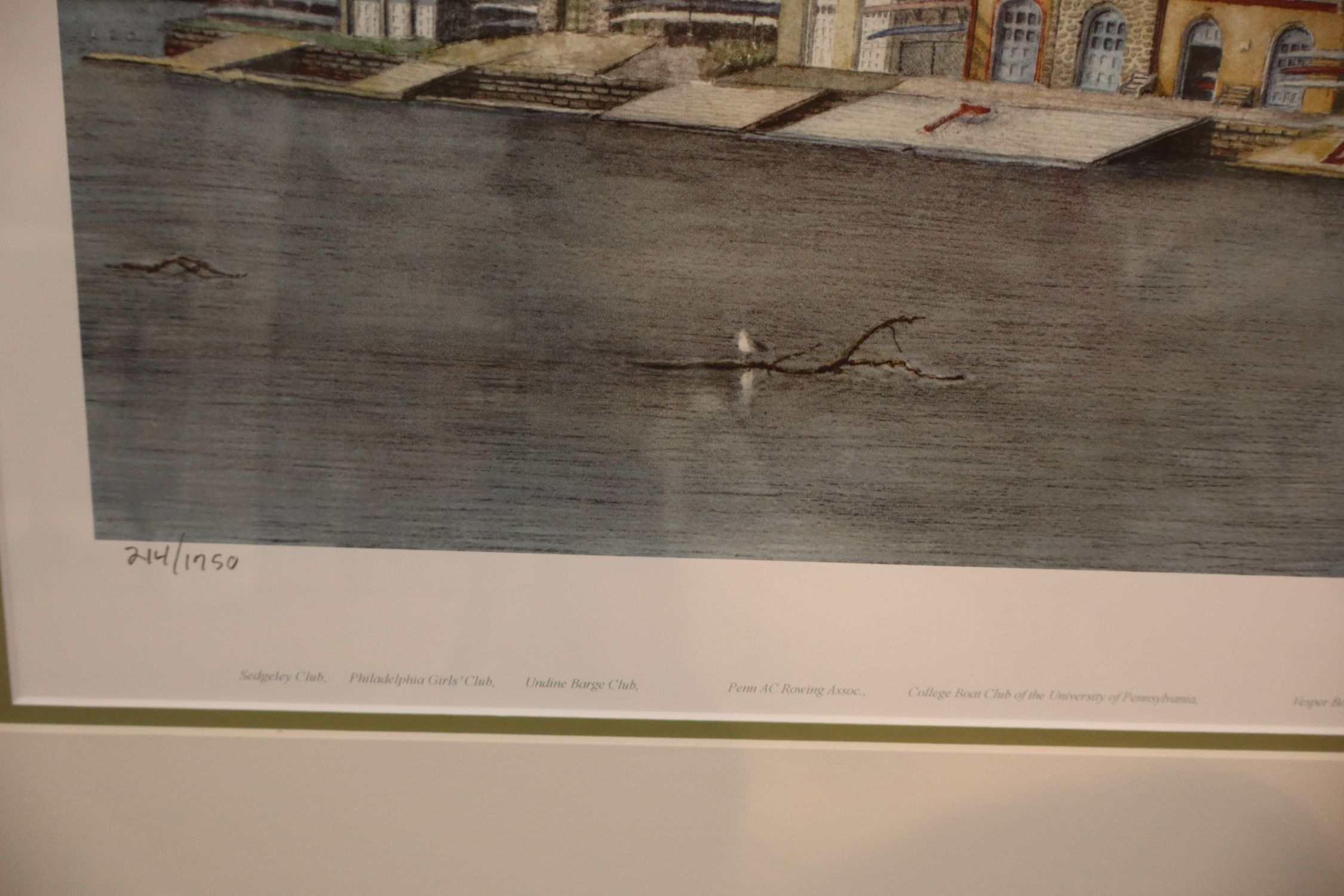 2 Framed Philadelphia Schuylkill River Art Prints