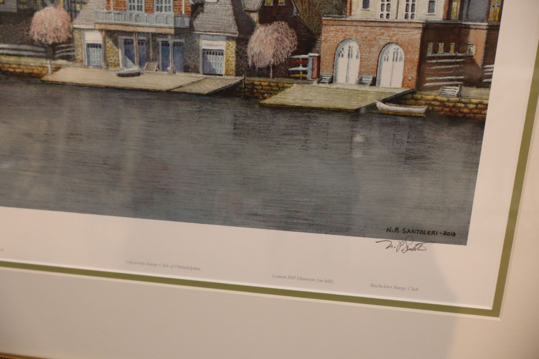 2 Framed Philadelphia Schuylkill River Art Prints