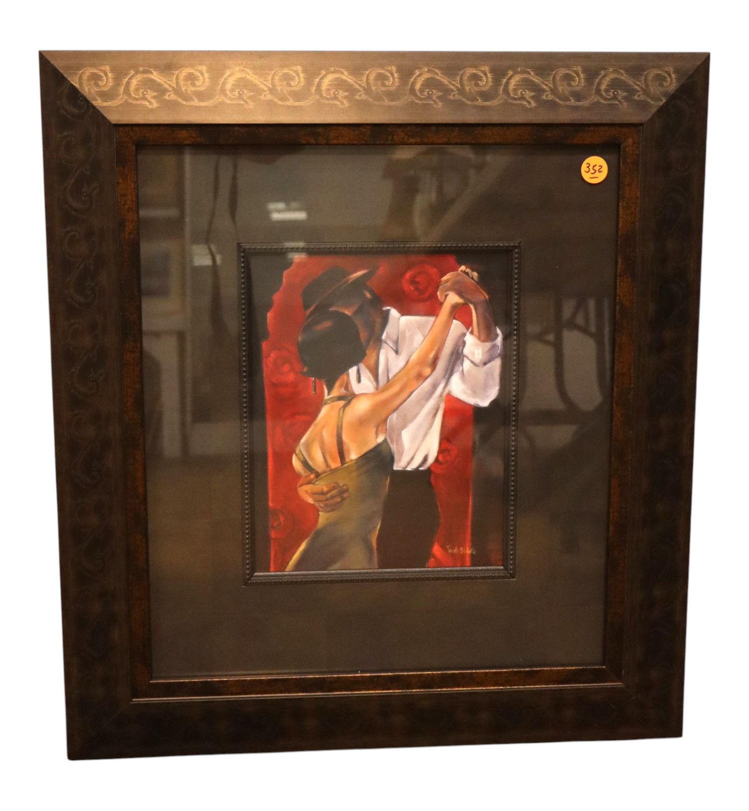Trish Biddle Signed Spanish Heart Framed Art Print