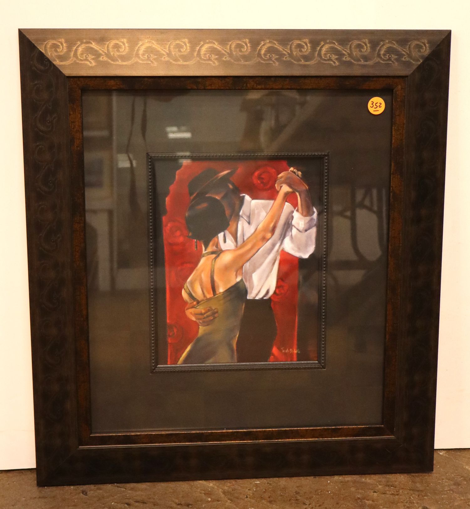 Trish Biddle Signed Spanish Heart Framed Art Print