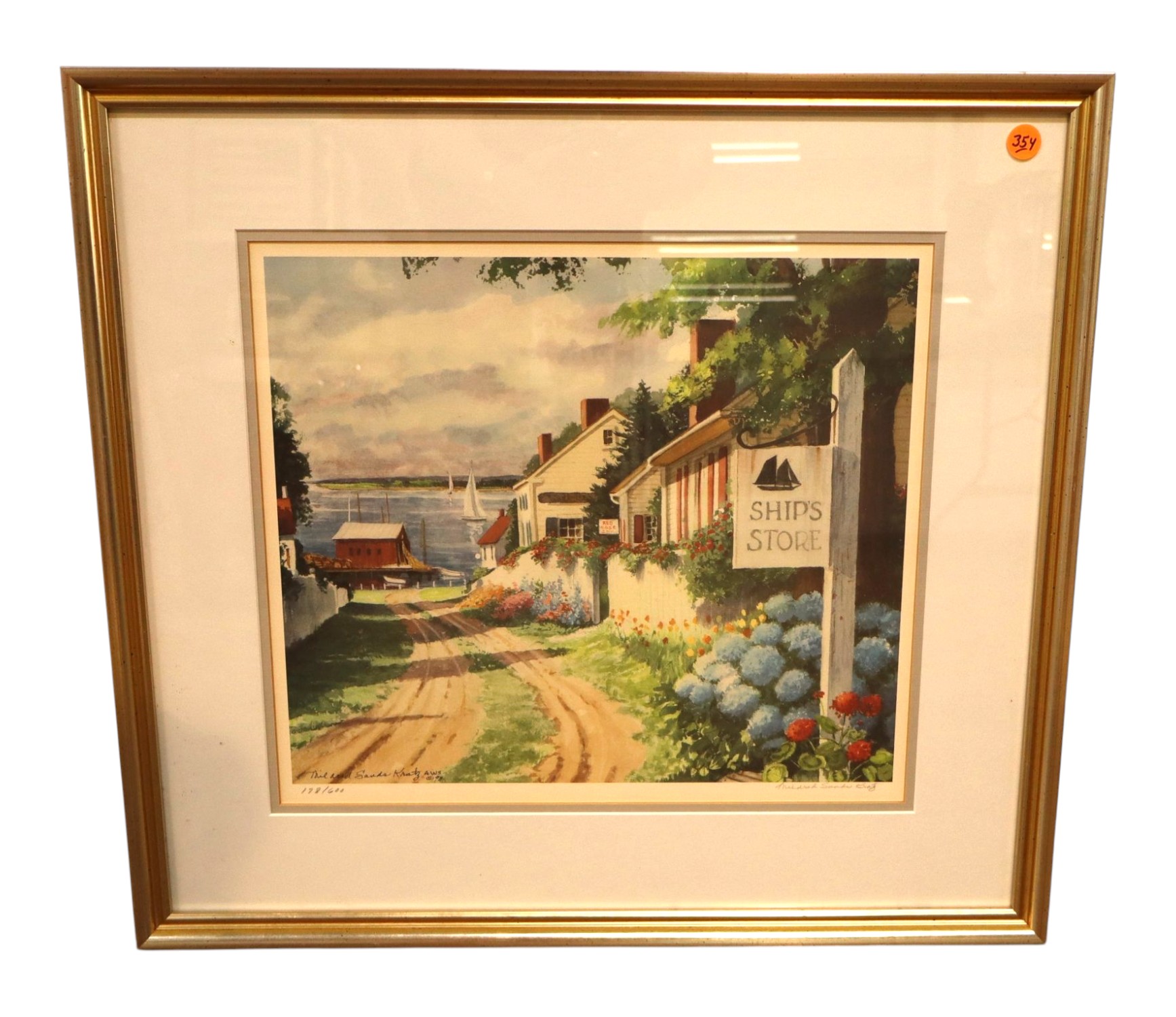 Mildred Sands Kratz Signed Print Ship Store 178/600