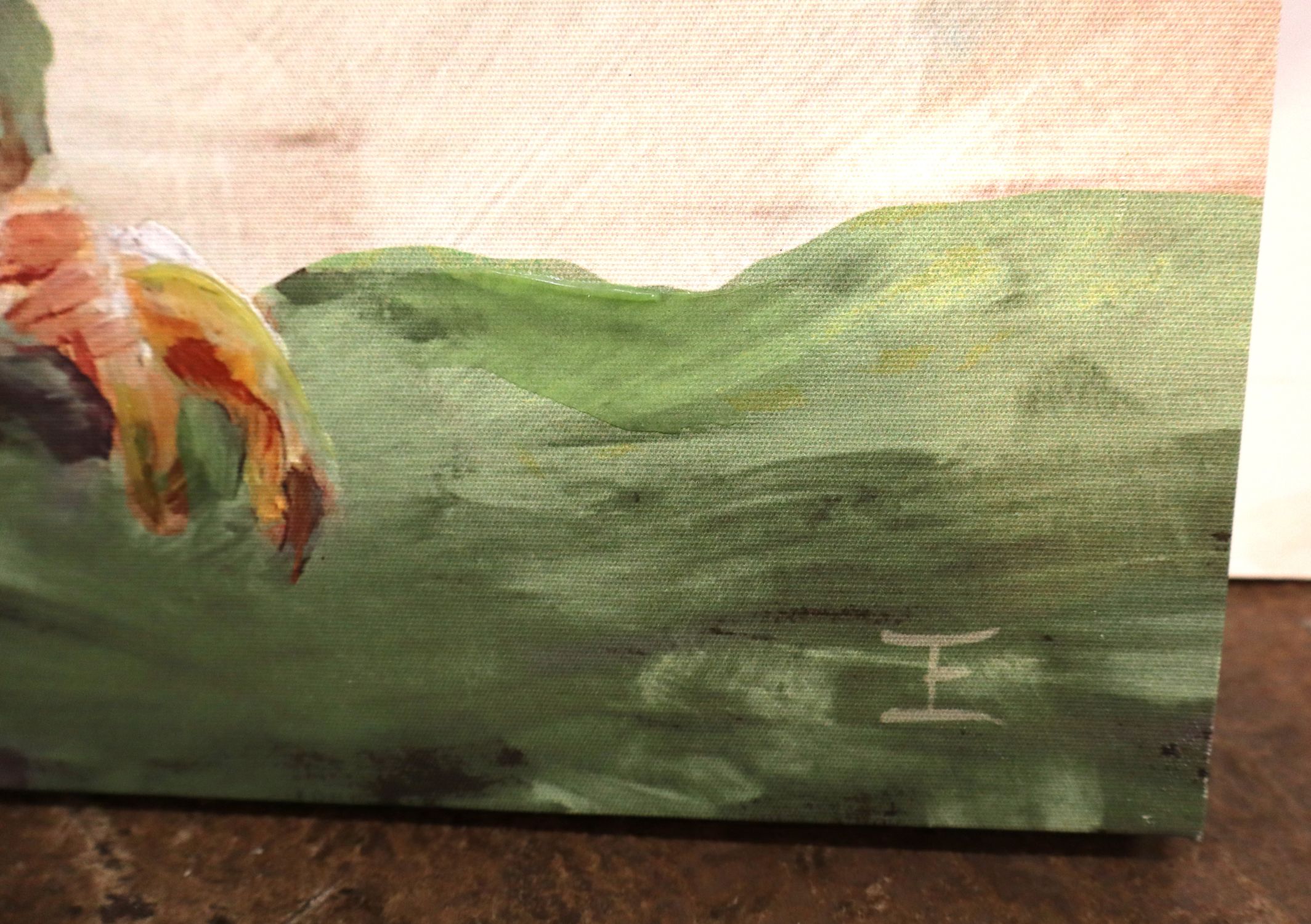 Wrapped oil on Canvases Owl & Birds/Flowers