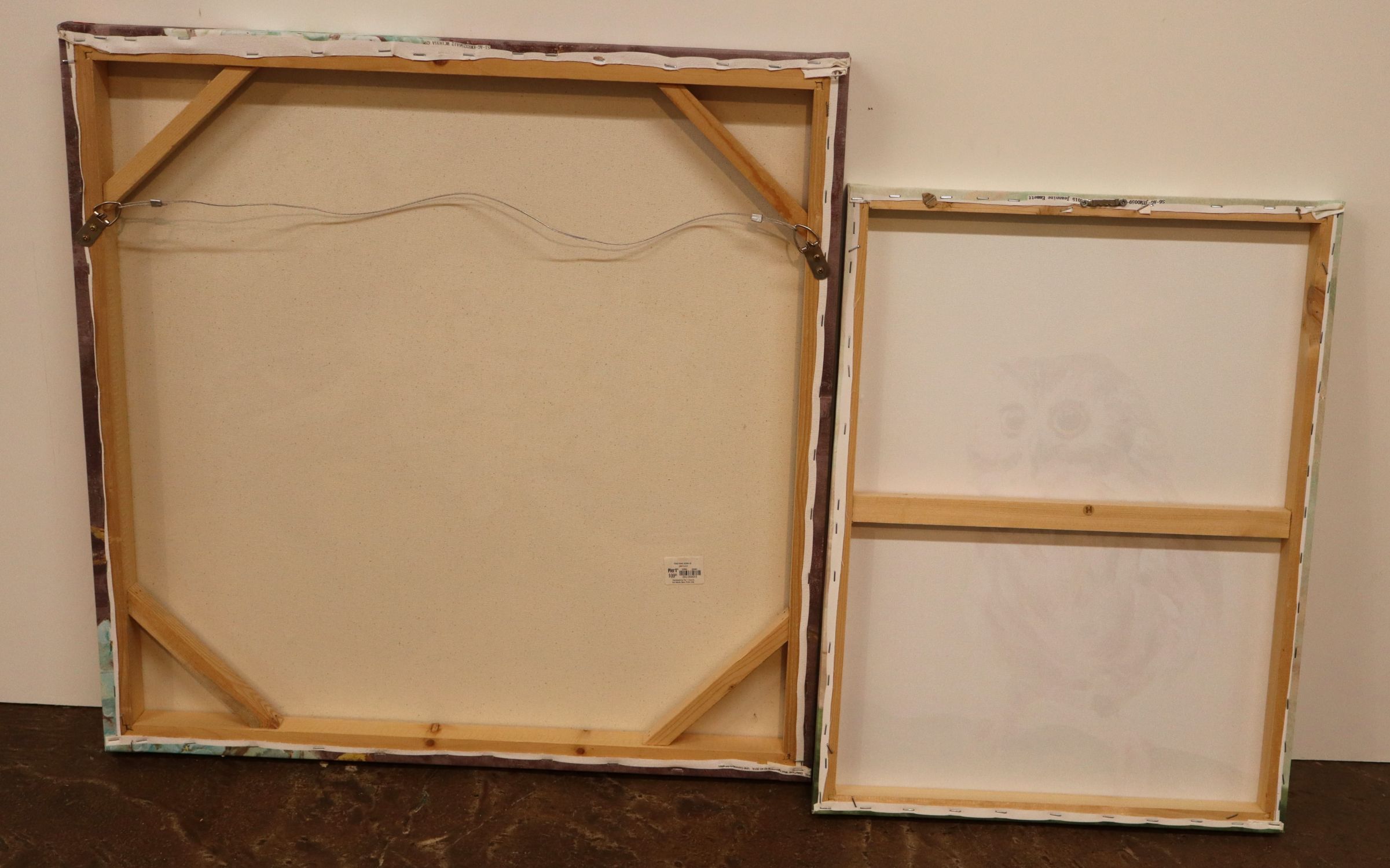 Wrapped oil on Canvases Owl & Birds/Flowers