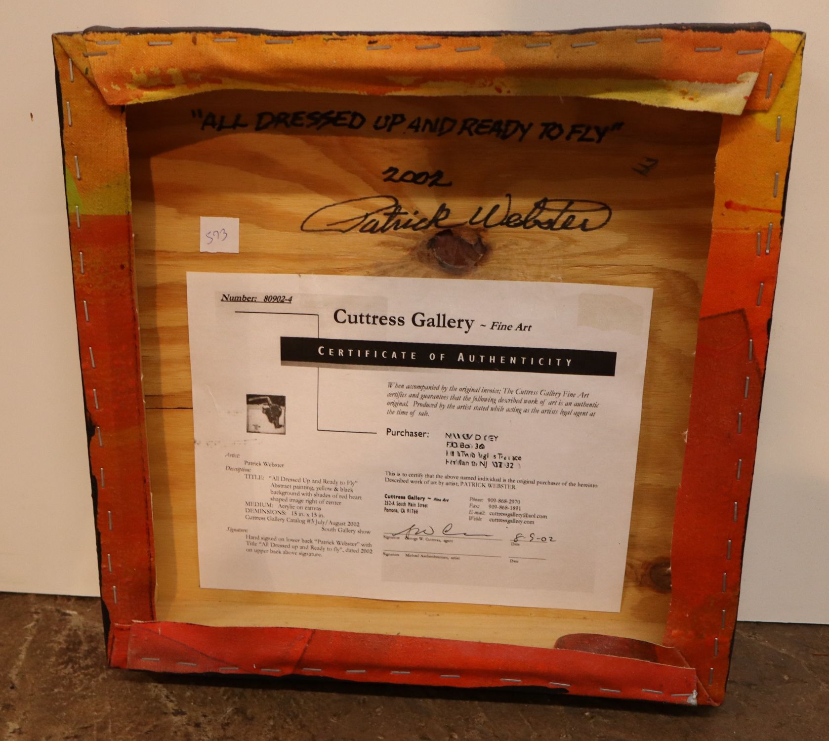 Patrick Webster Original Canvas Art Ready To Fly