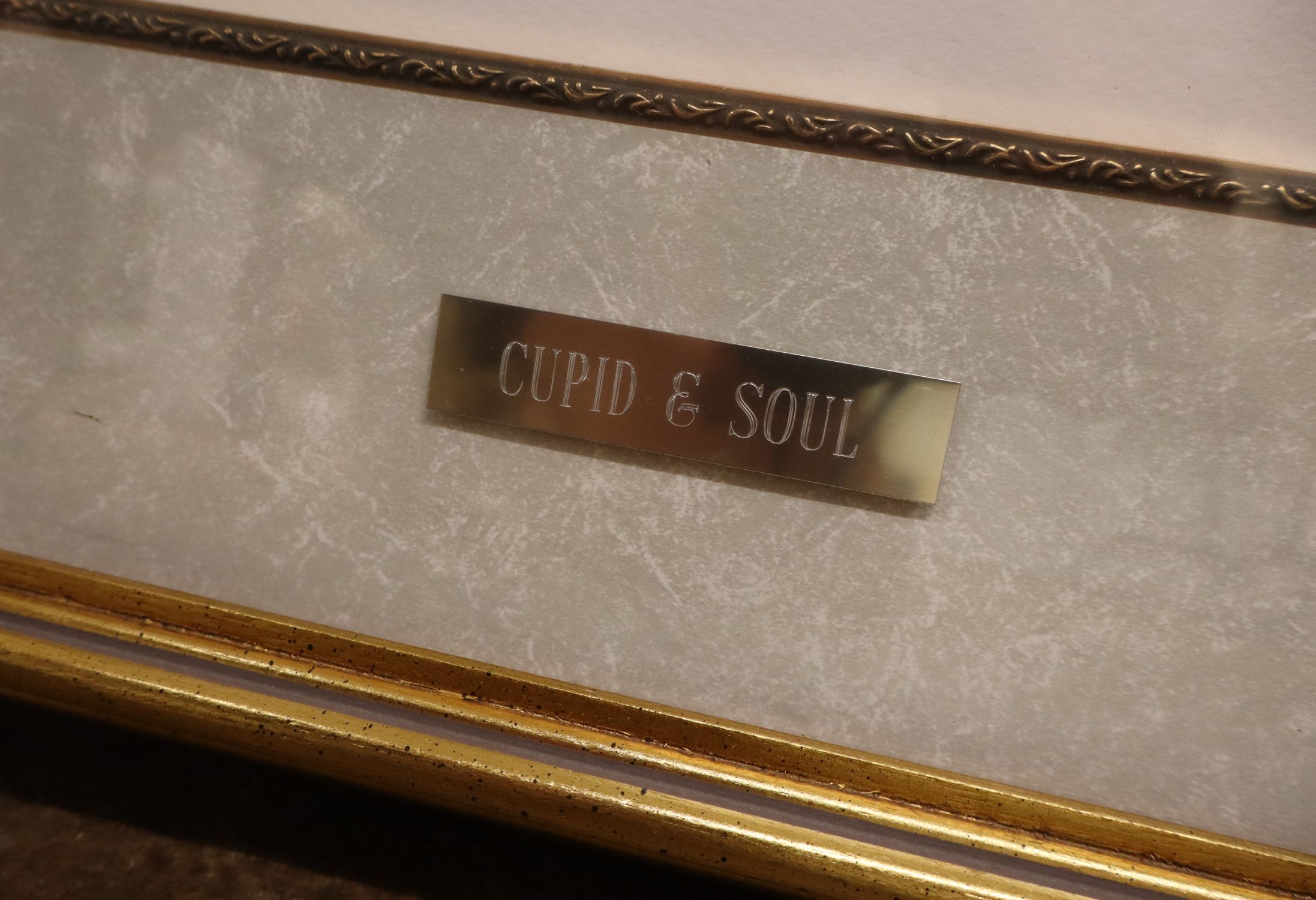 Peter Zoudis Signed Sterling Silver & 24kt Gold Cupid & Soul Art