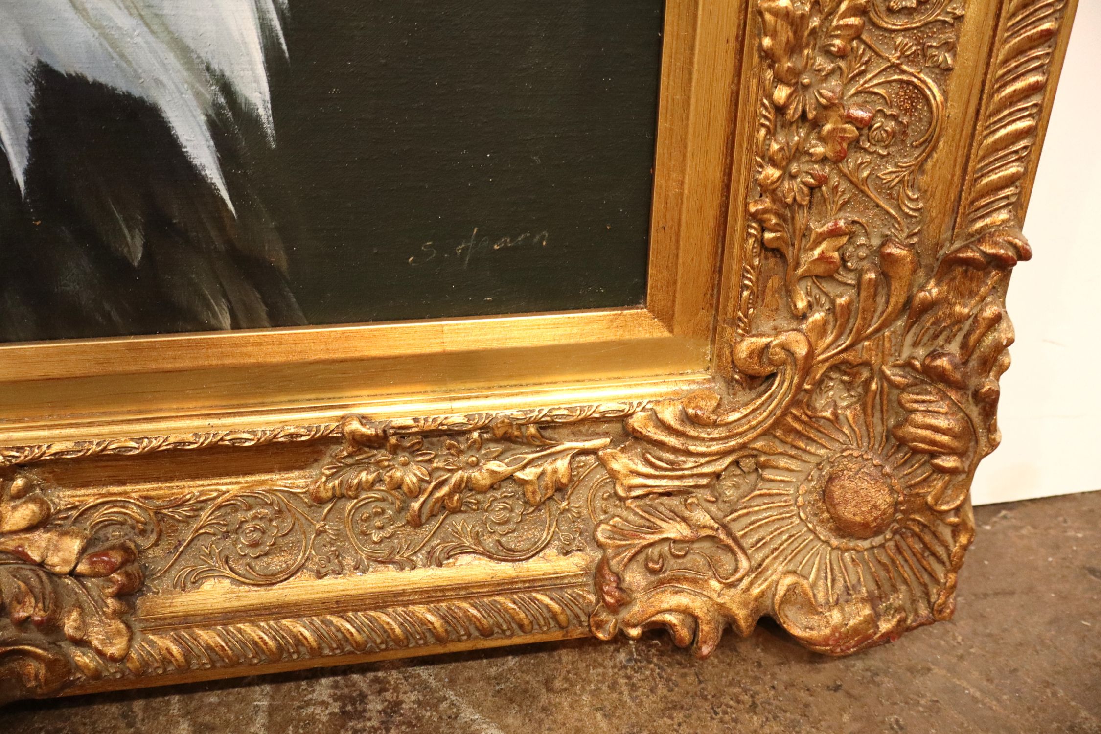 Eagle Bust Framed Canvas Giclee Print S Hearn