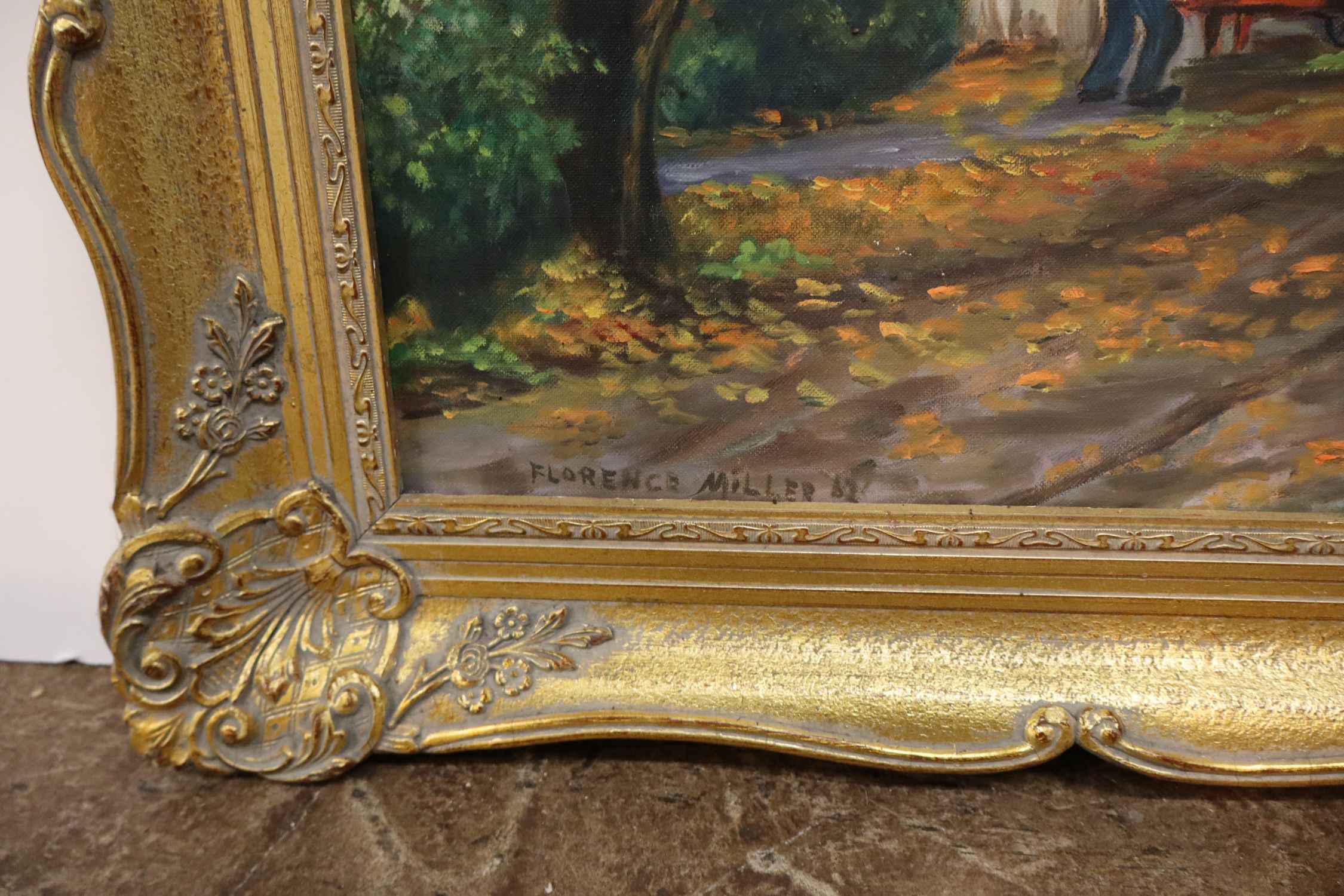 Florence Miller 1962 Autumn Landscape Painting