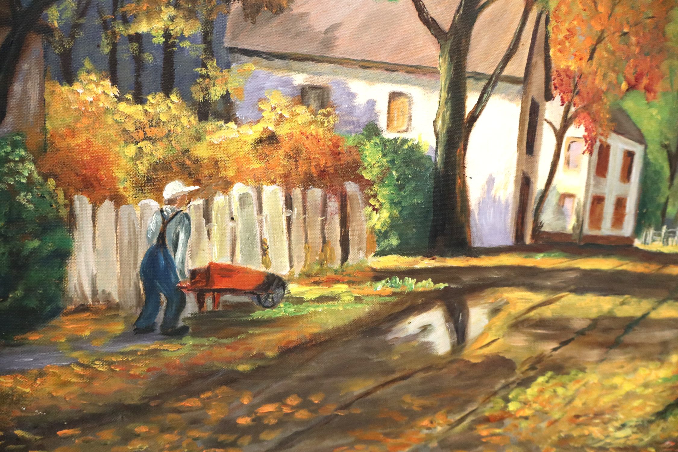 Florence Miller 1962 Autumn Landscape Painting