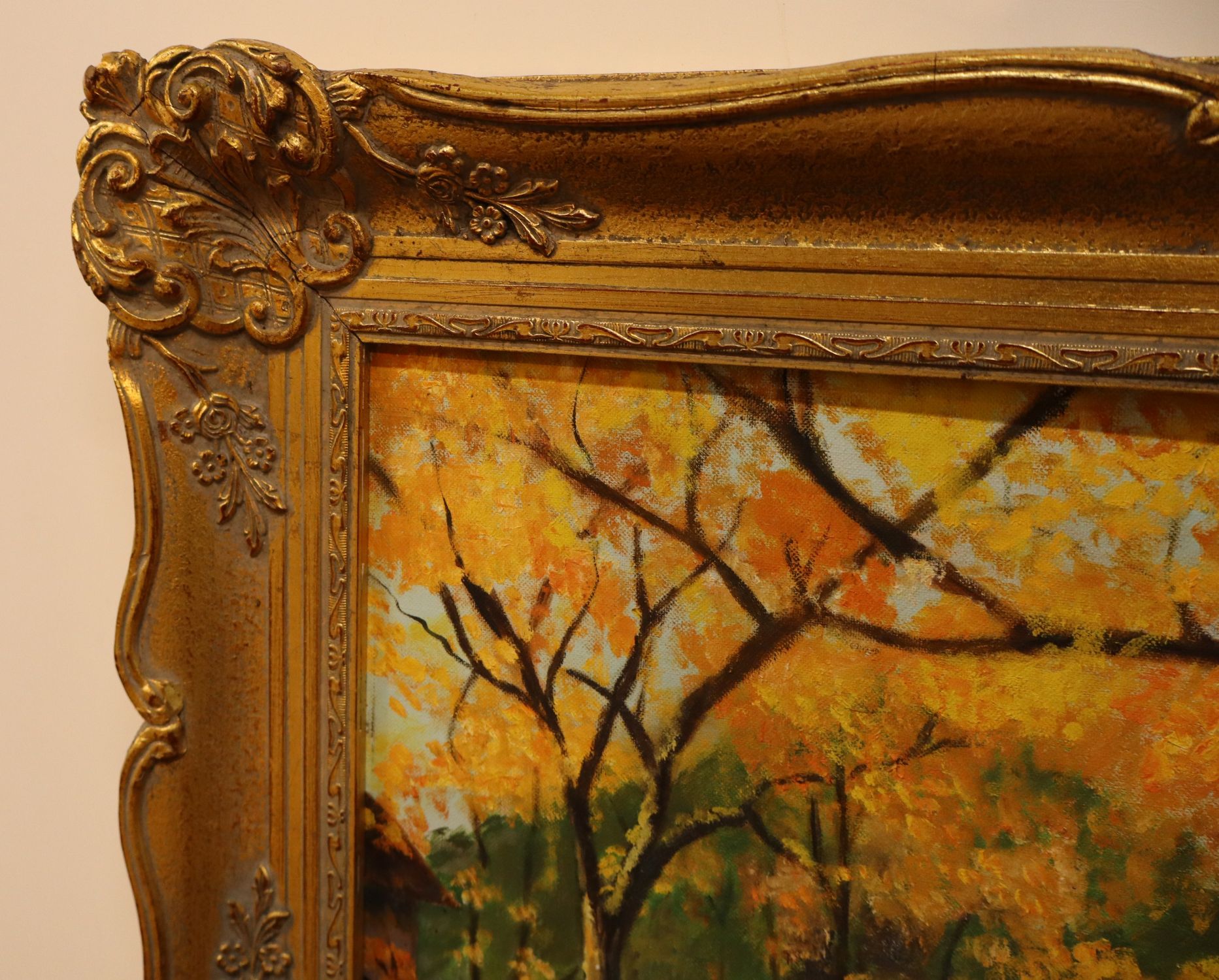 Florence Miller 1962 Autumn Landscape Painting