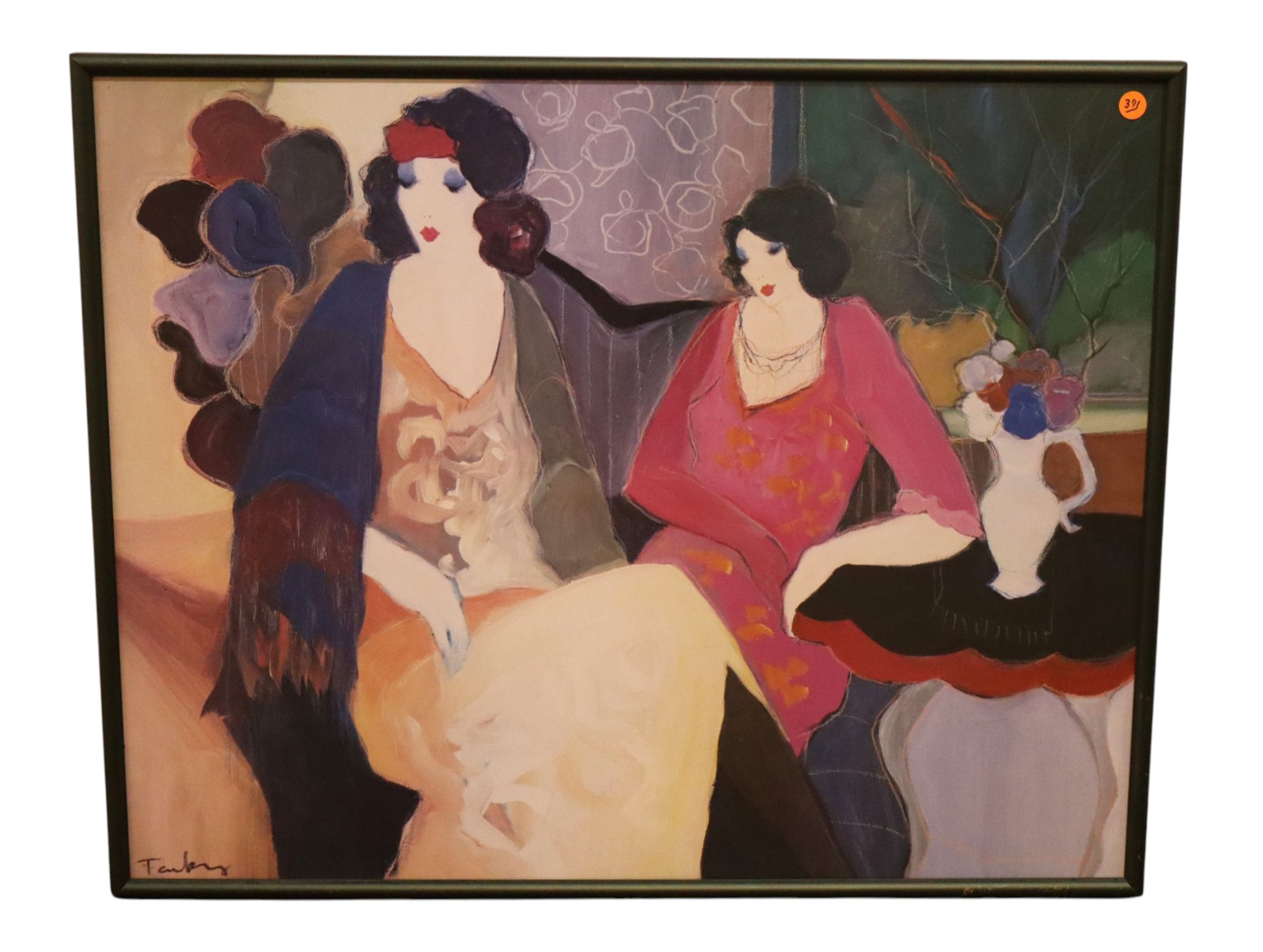 Itzchak Tarkay Seated Ladies Framed Art Print