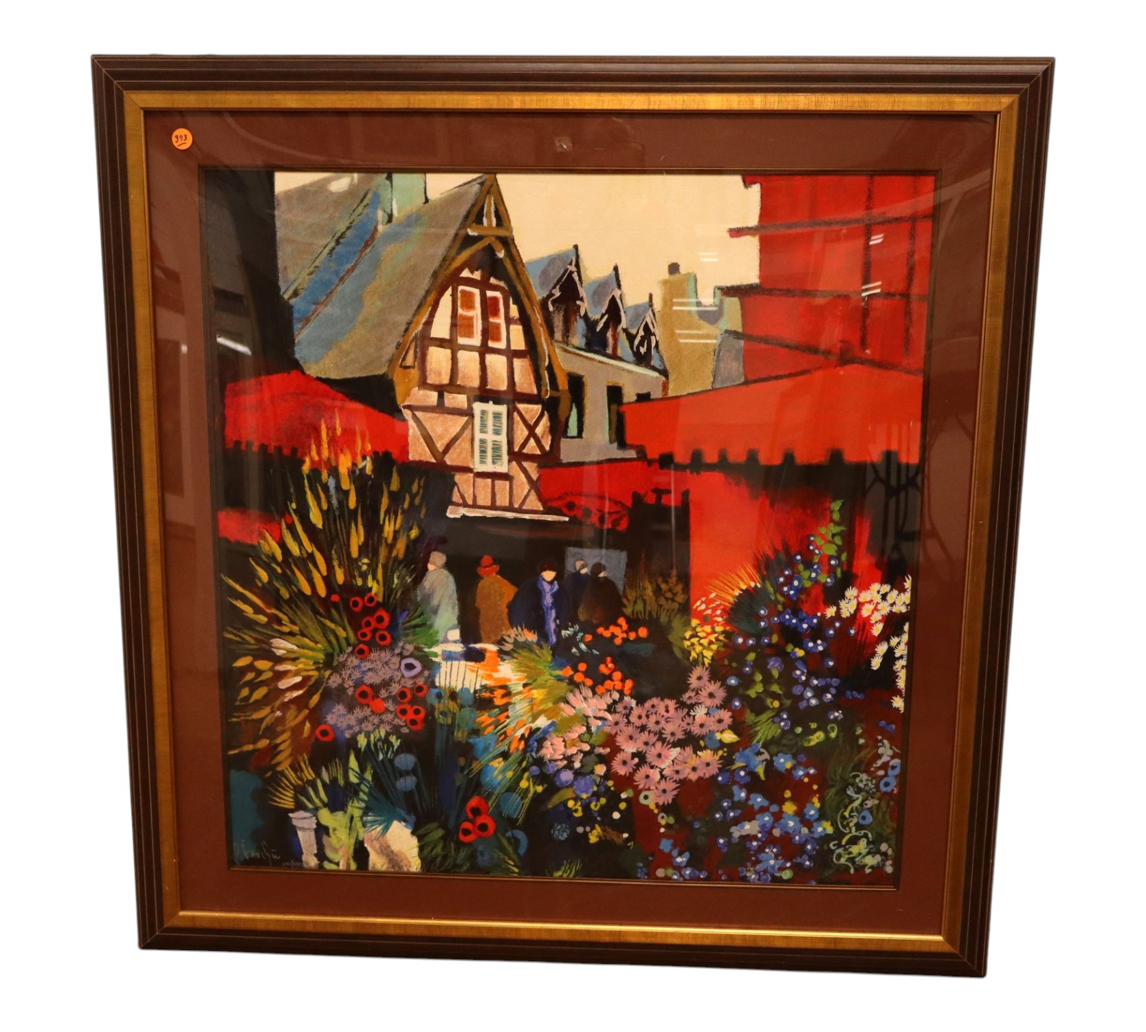 Claude Fauchere Signed Serigraph Symphony of Flowers
