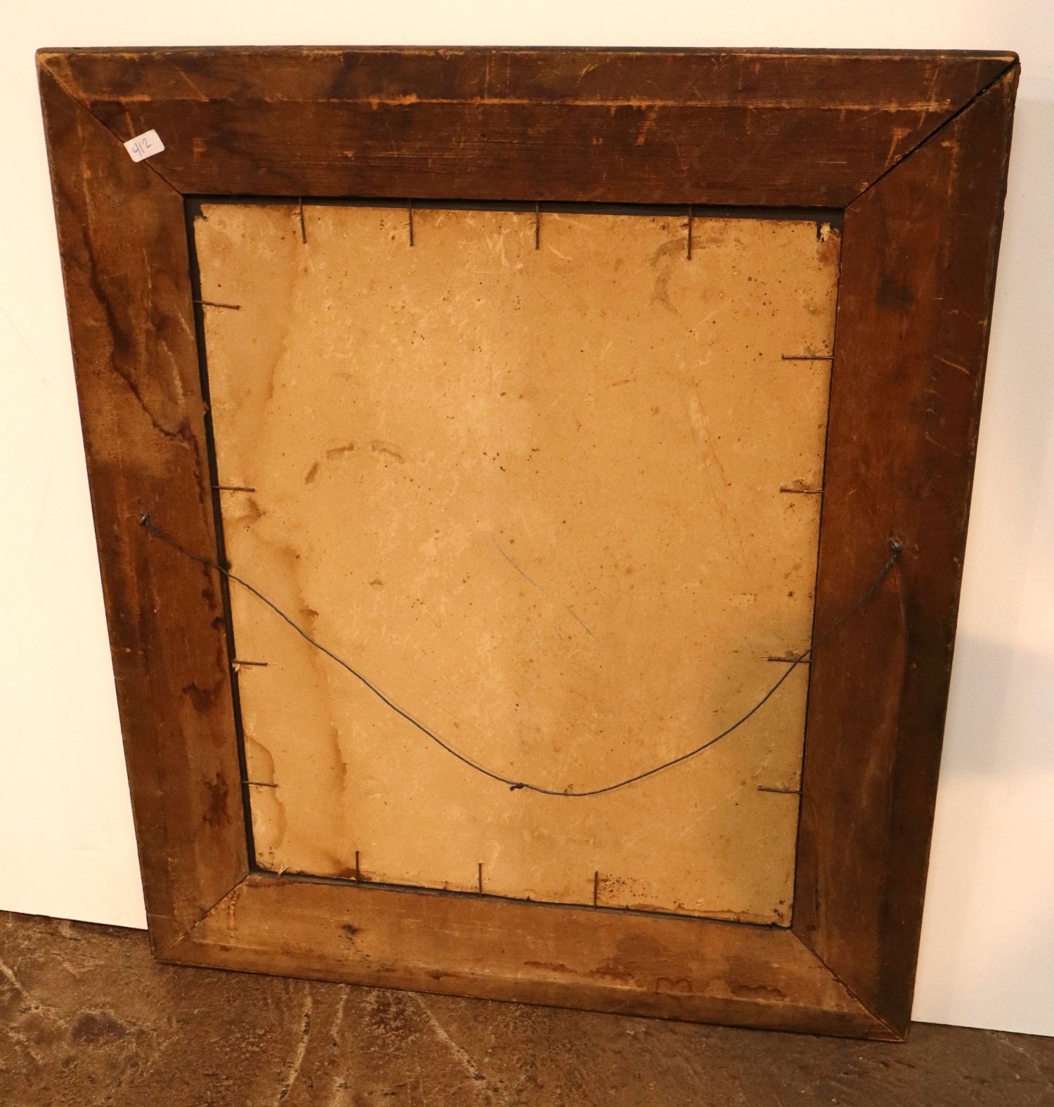 Vintage Barber In Disgrace Carved Framed Art Print