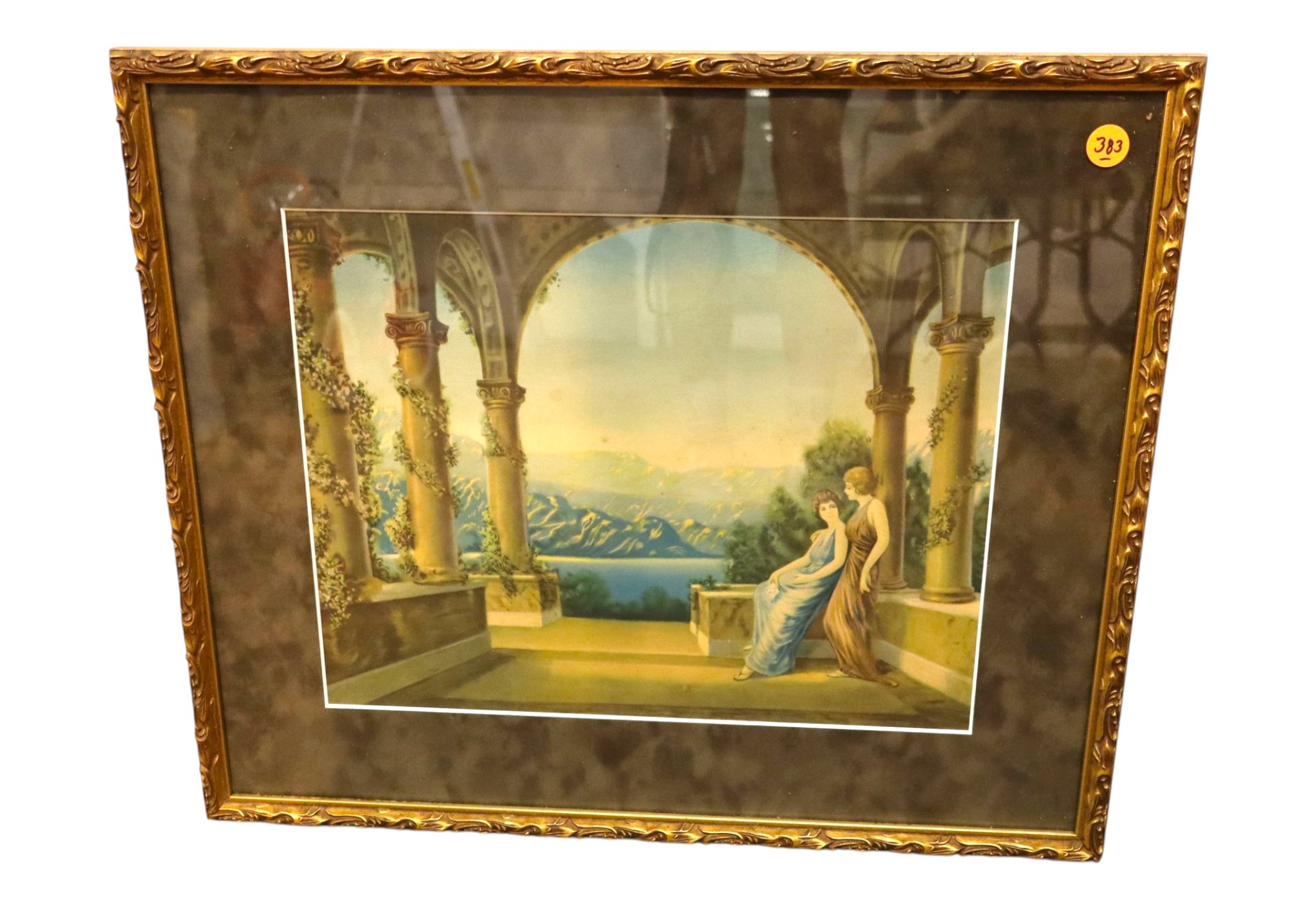 Maxfield Parish style framed print titled Twilight