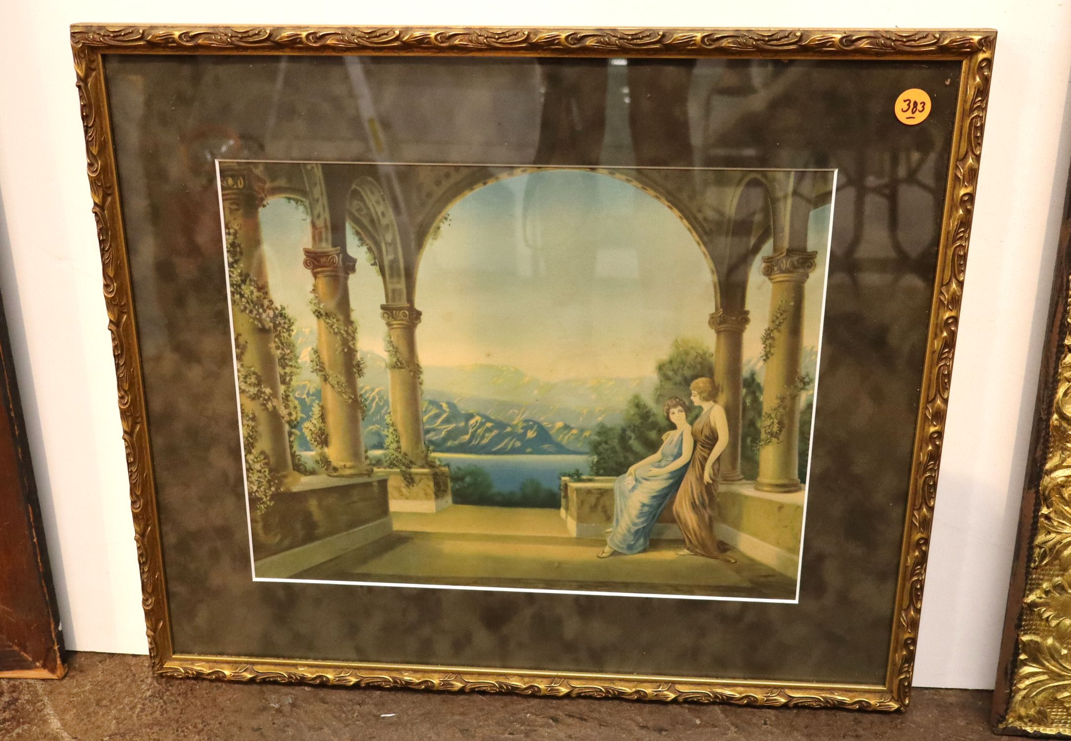 Maxfield Parish style framed print titled Twilight