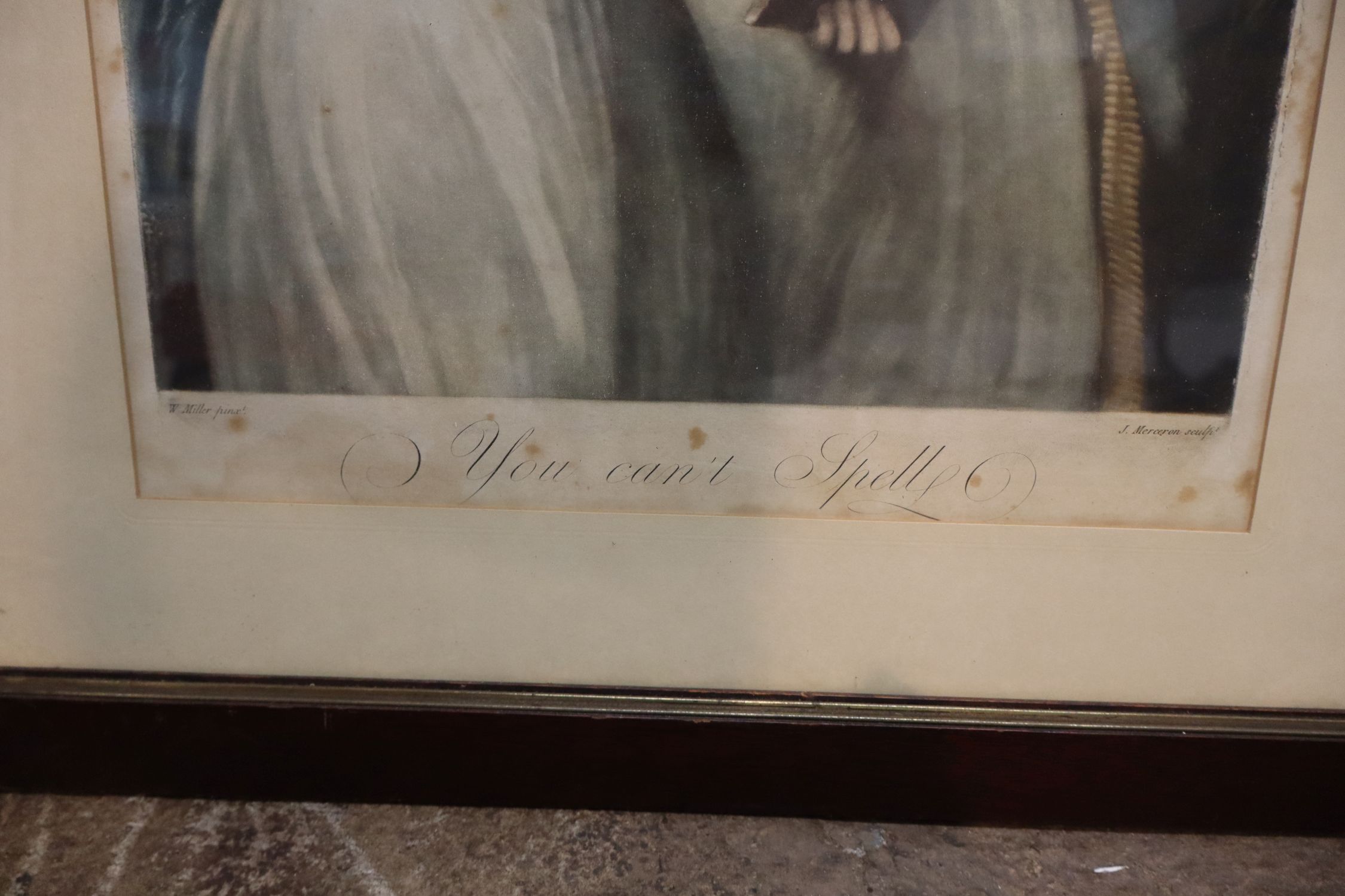 Antique You Can't Spell Print Wanamaker in Frame