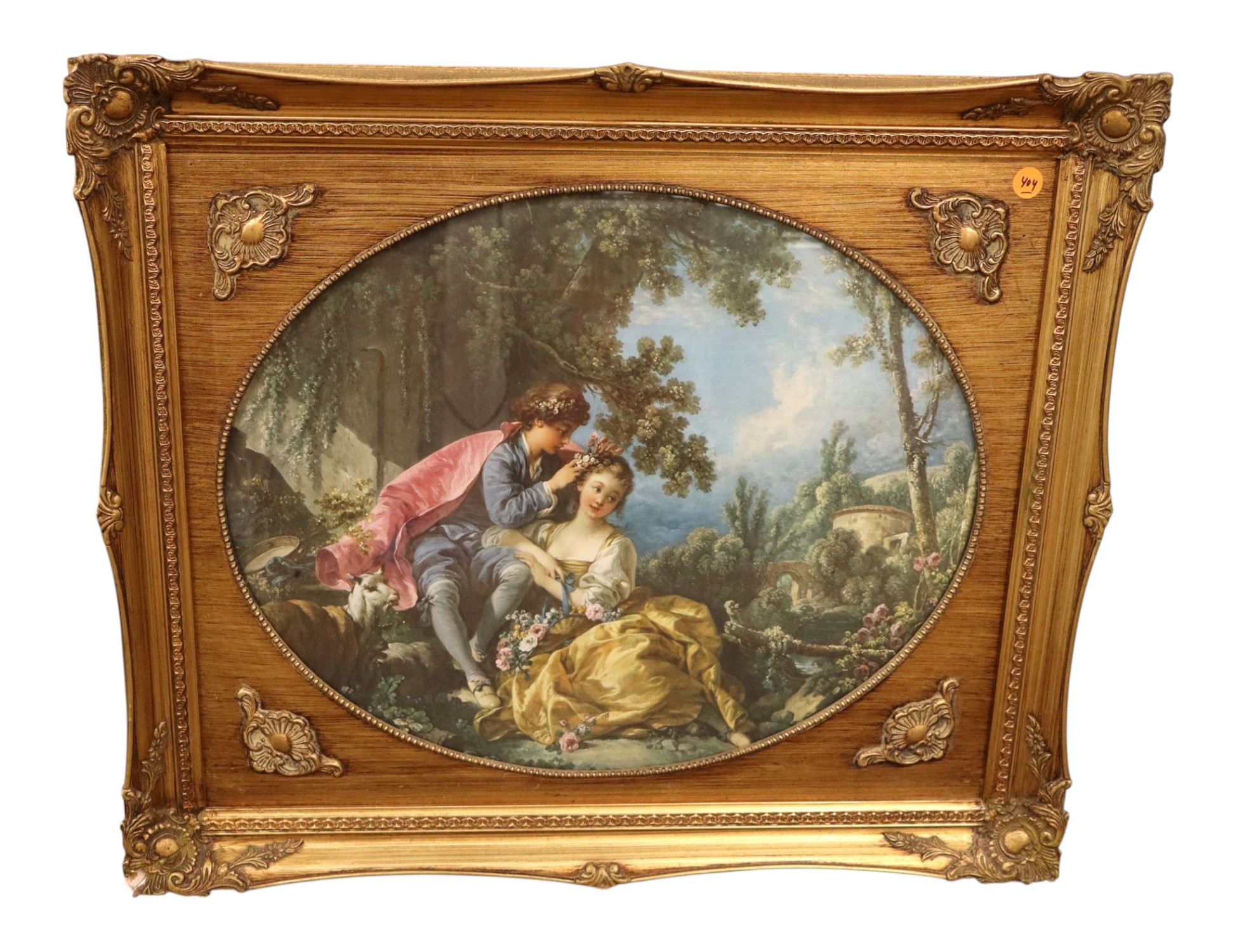 Francois Boucher An Autumn Pastoral Print Gilt Frame