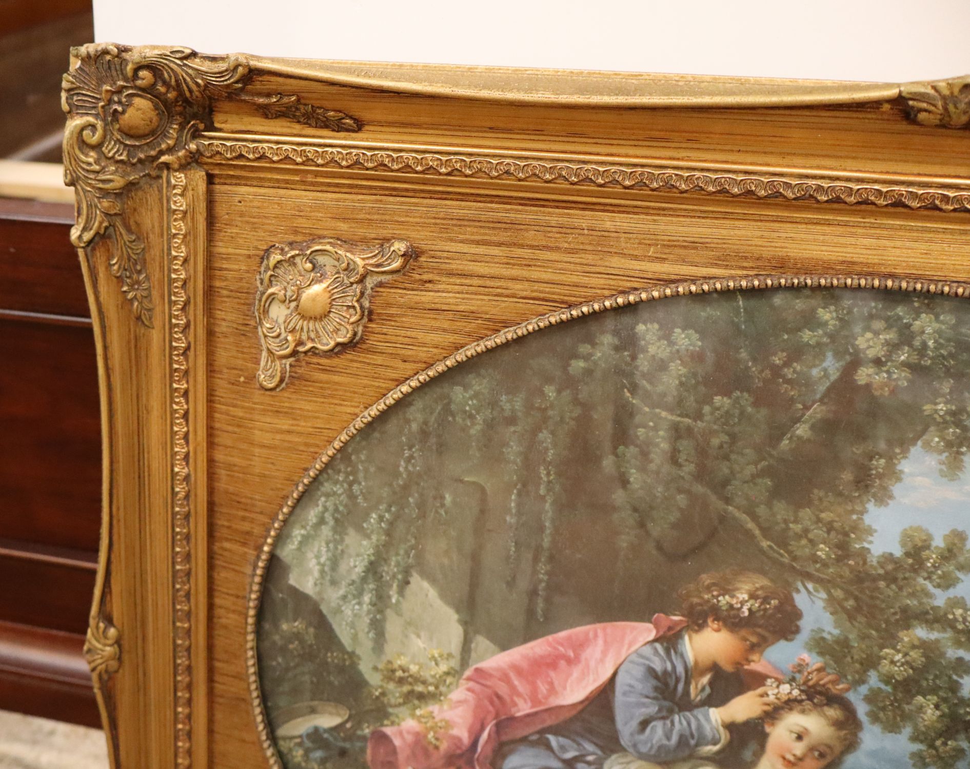 Francois Boucher An Autumn Pastoral Print Gilt Frame