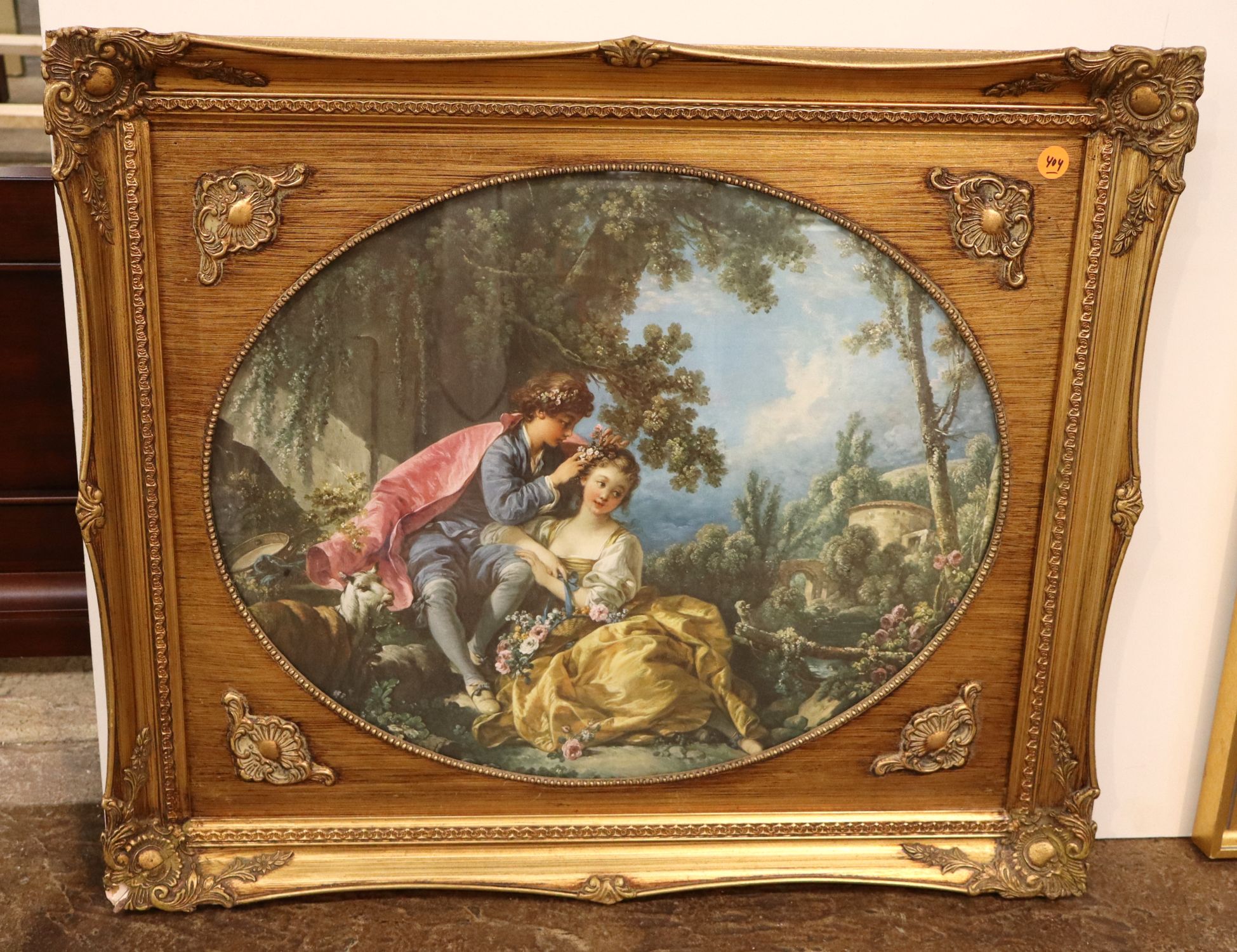 Francois Boucher An Autumn Pastoral Print Gilt Frame