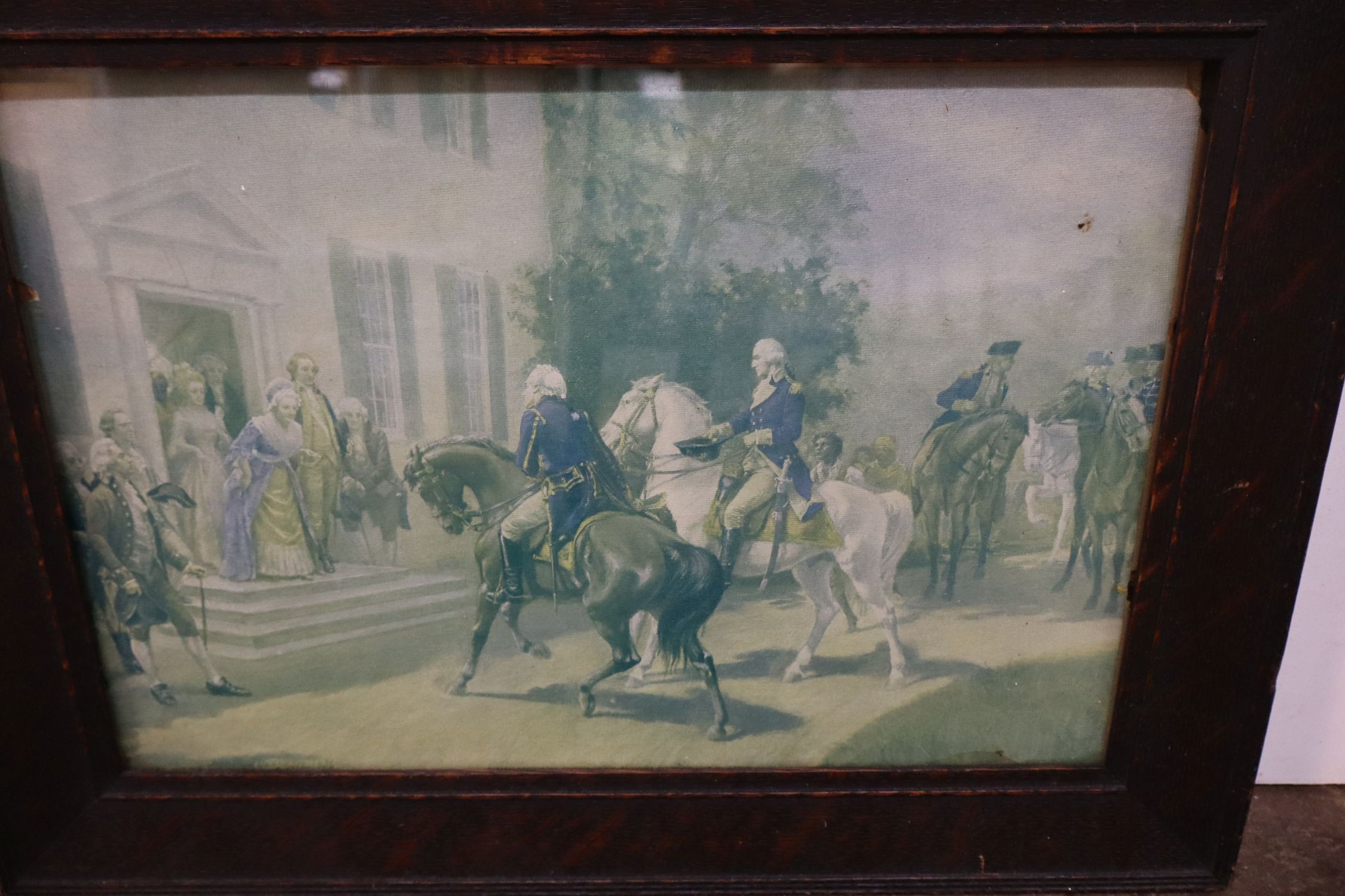 Lot 2 Vintage Hy Hintermeister Oak Washington Prints