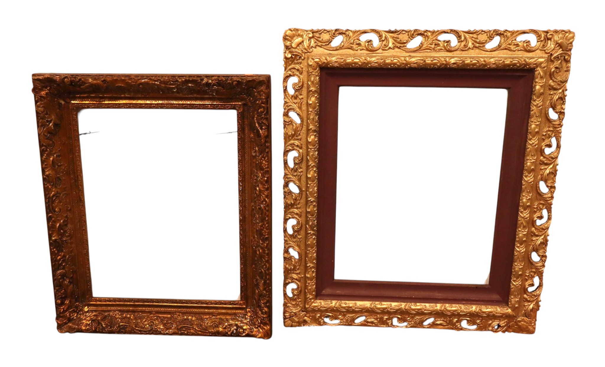Lot 2 Antique Victorian Gilt Ornate Gesso Frames
