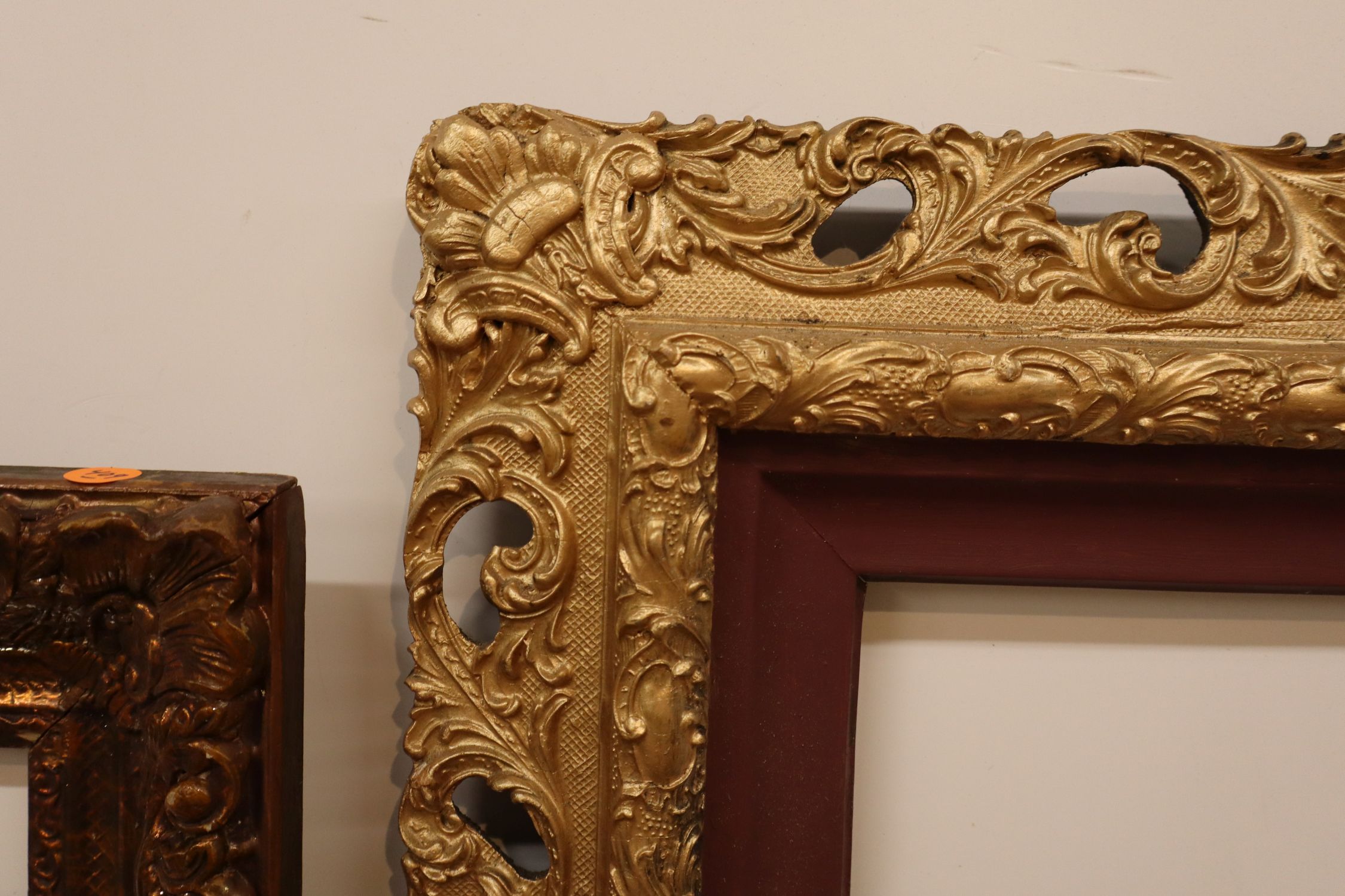 Lot 2 Antique Victorian Gilt Ornate Gesso Frames