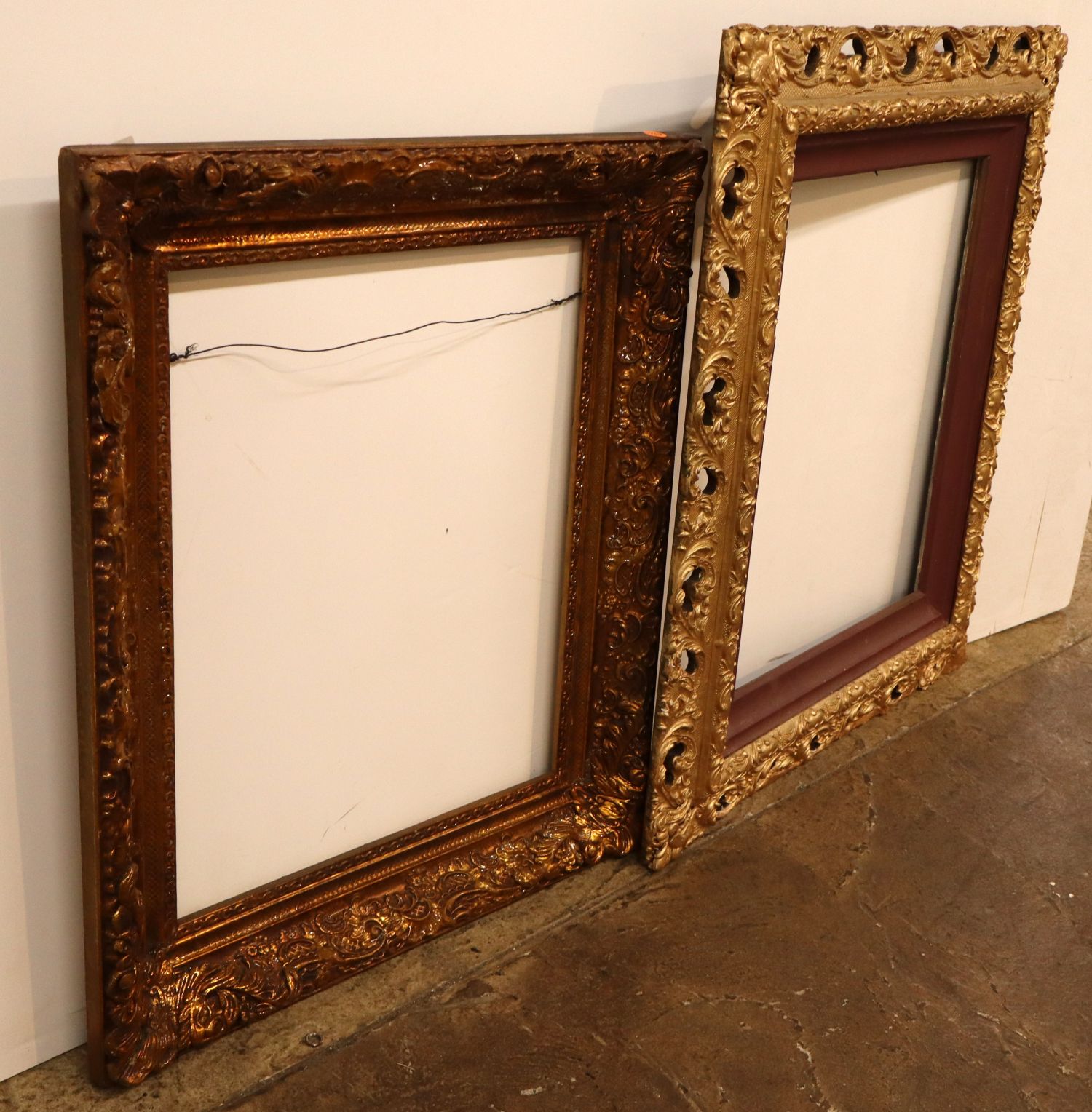 Lot 2 Antique Victorian Gilt Ornate Gesso Frames
