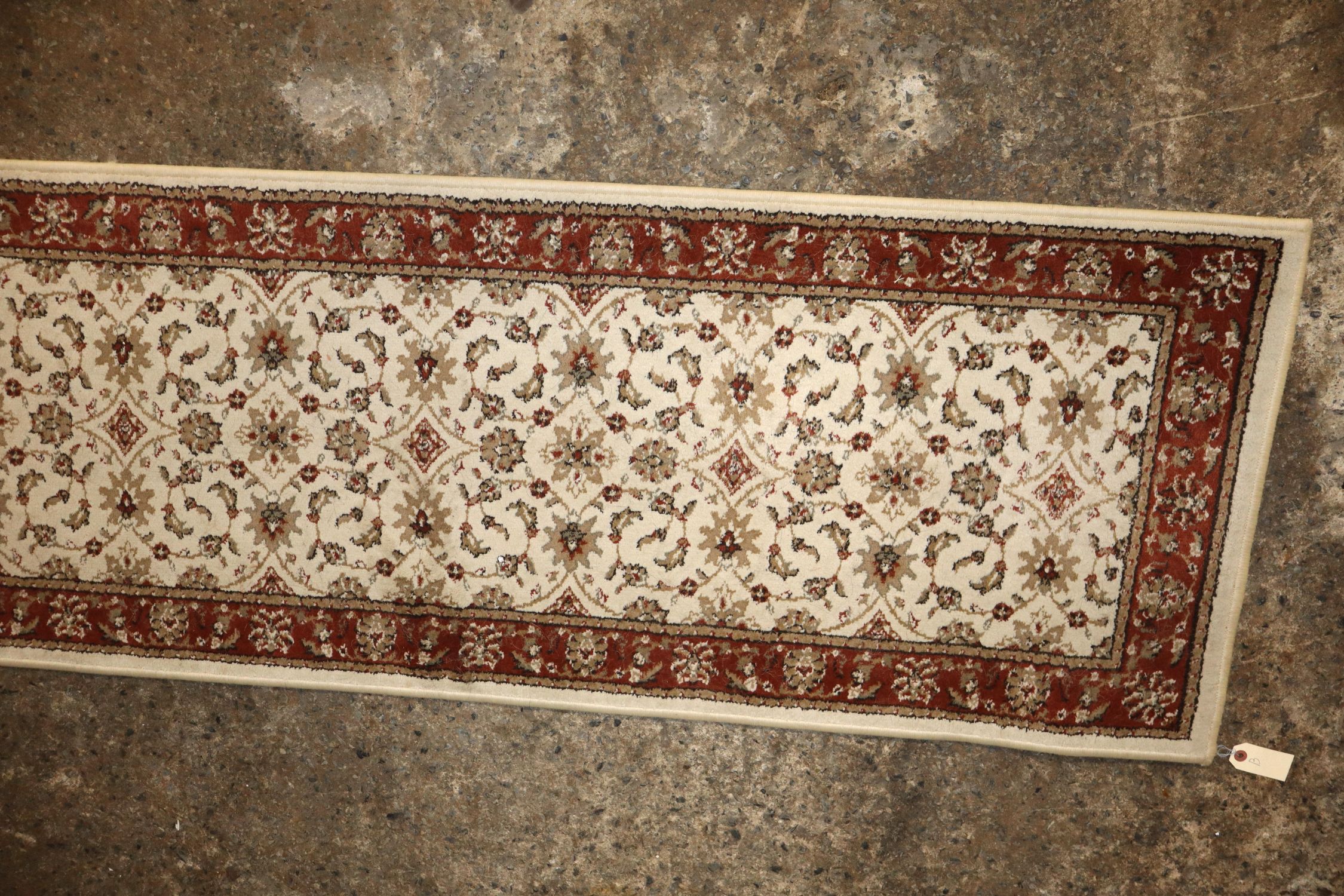Italian Vienna Polypropylene Runner Rug Ivory 2x8