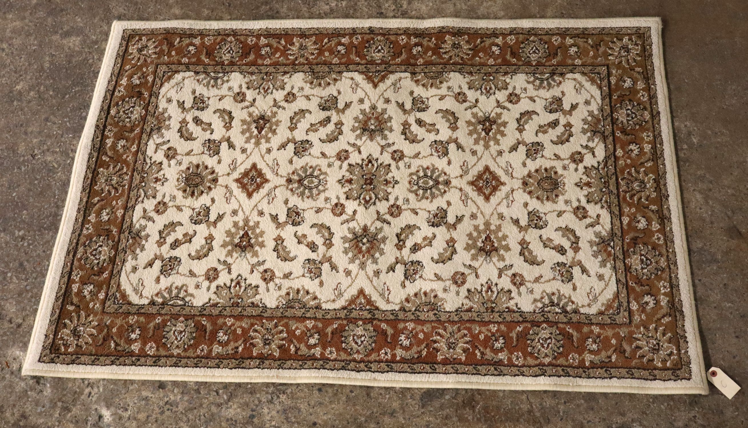 Italian Vienna Polypropylene Accent Rug Cream 3x5