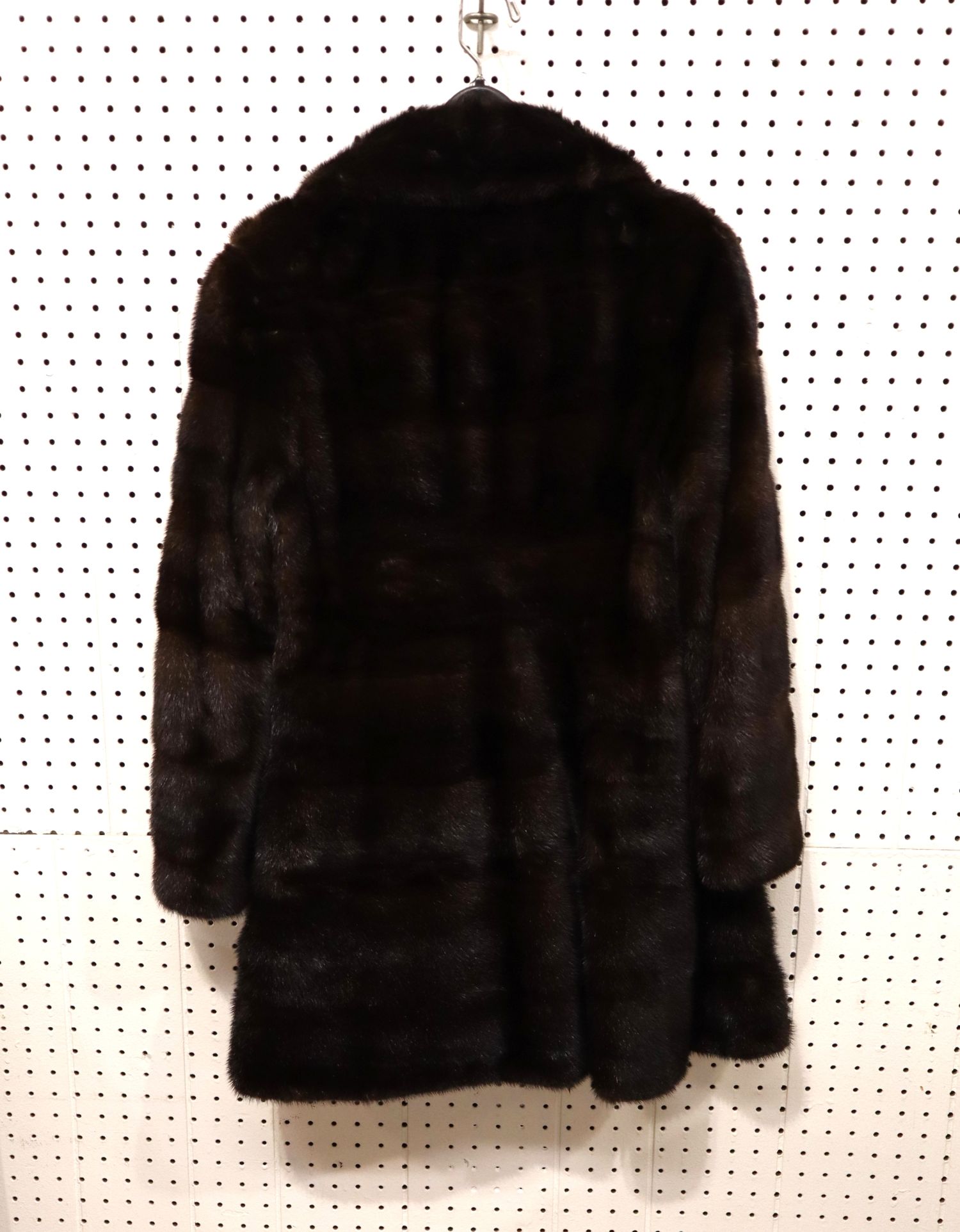 Vintage Genuine Mahogany Mink Fur Stroller Coat