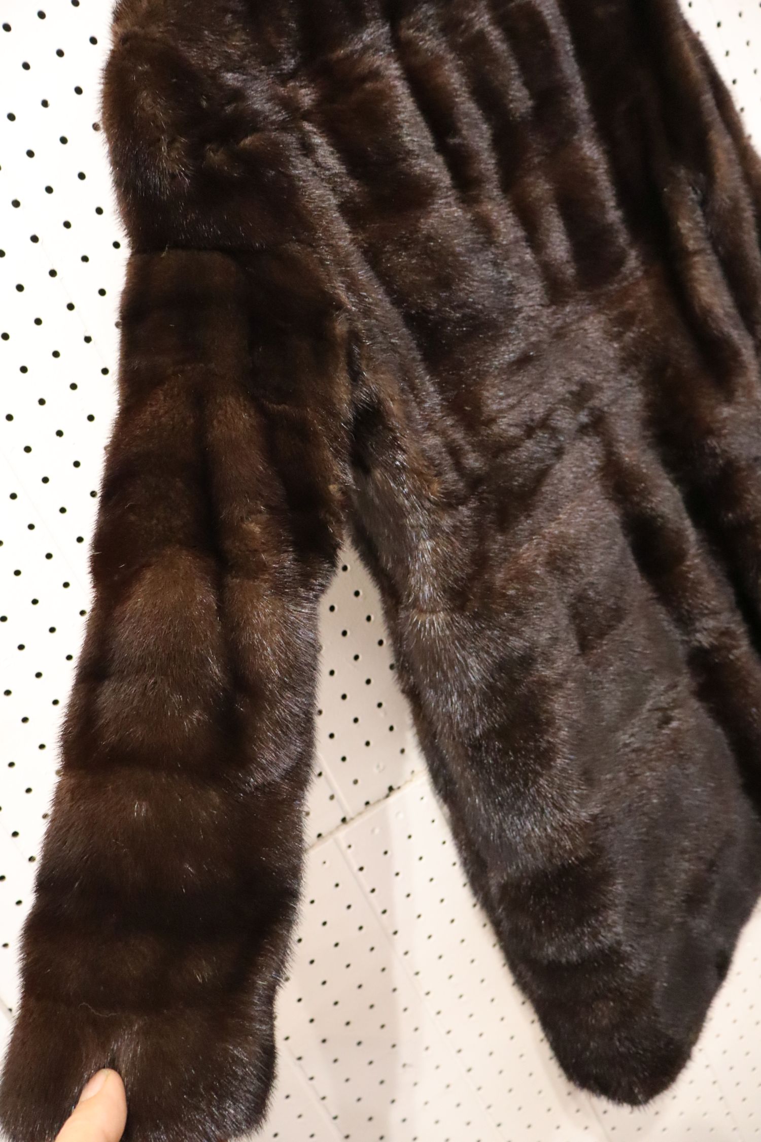 Vintage Genuine Mahogany Mink Fur Stroller Coat