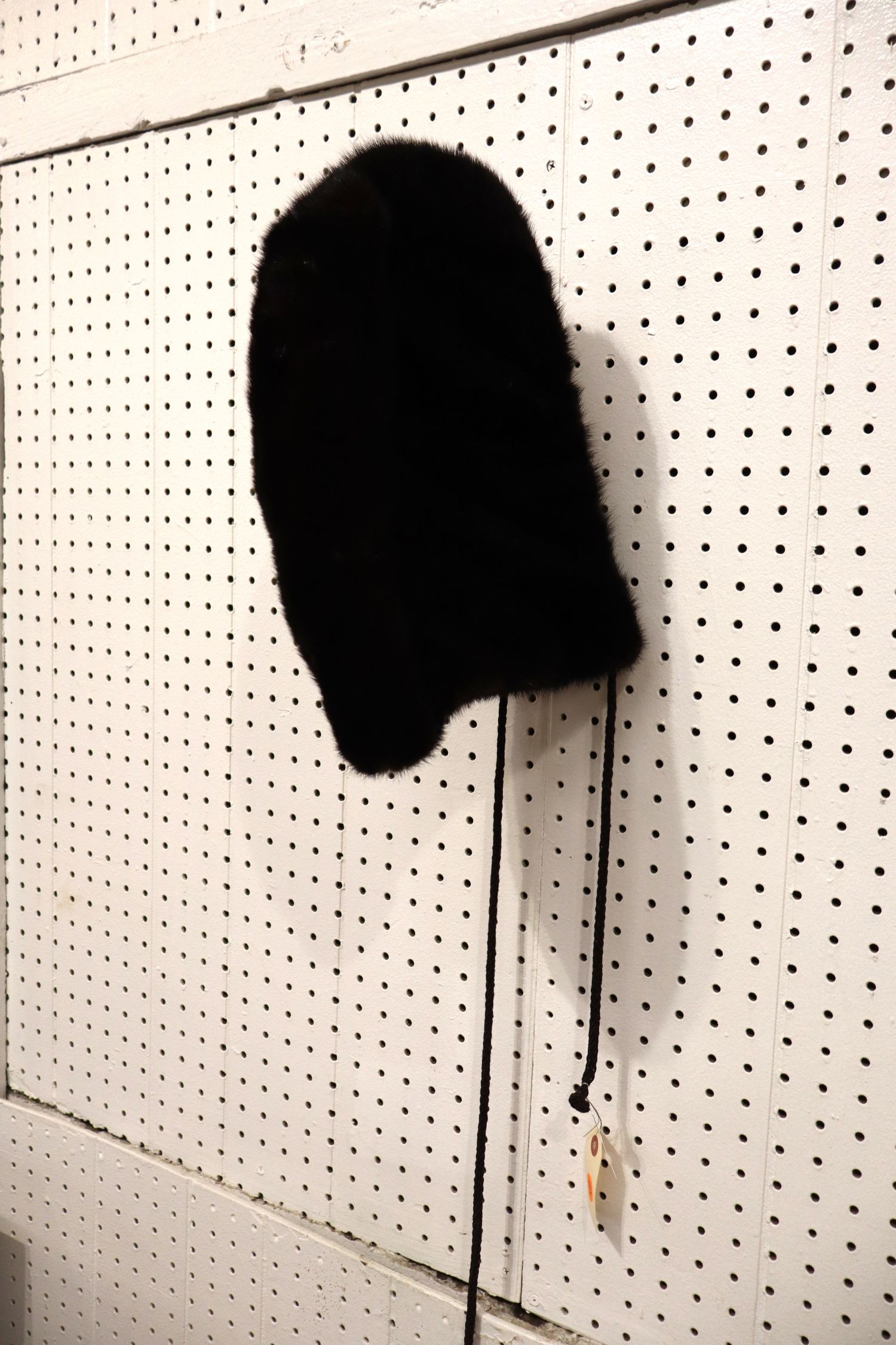 Vintage Genuine Mahogany Mink Fur Hood Drawstring Hat
