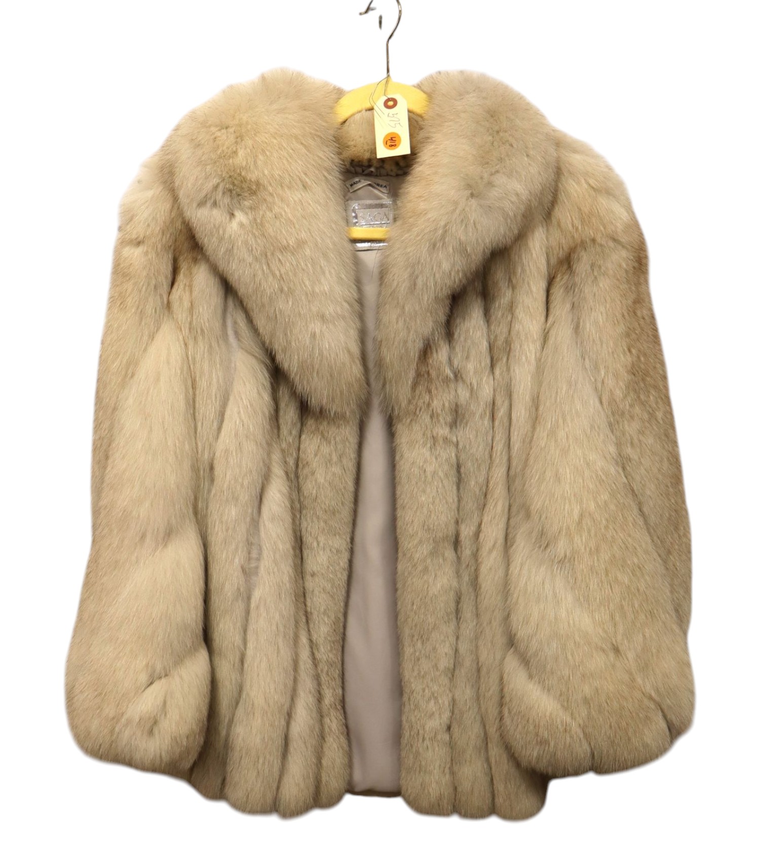 Vintage Saga Fox Blue Fox Fur Jacket Coat Bag