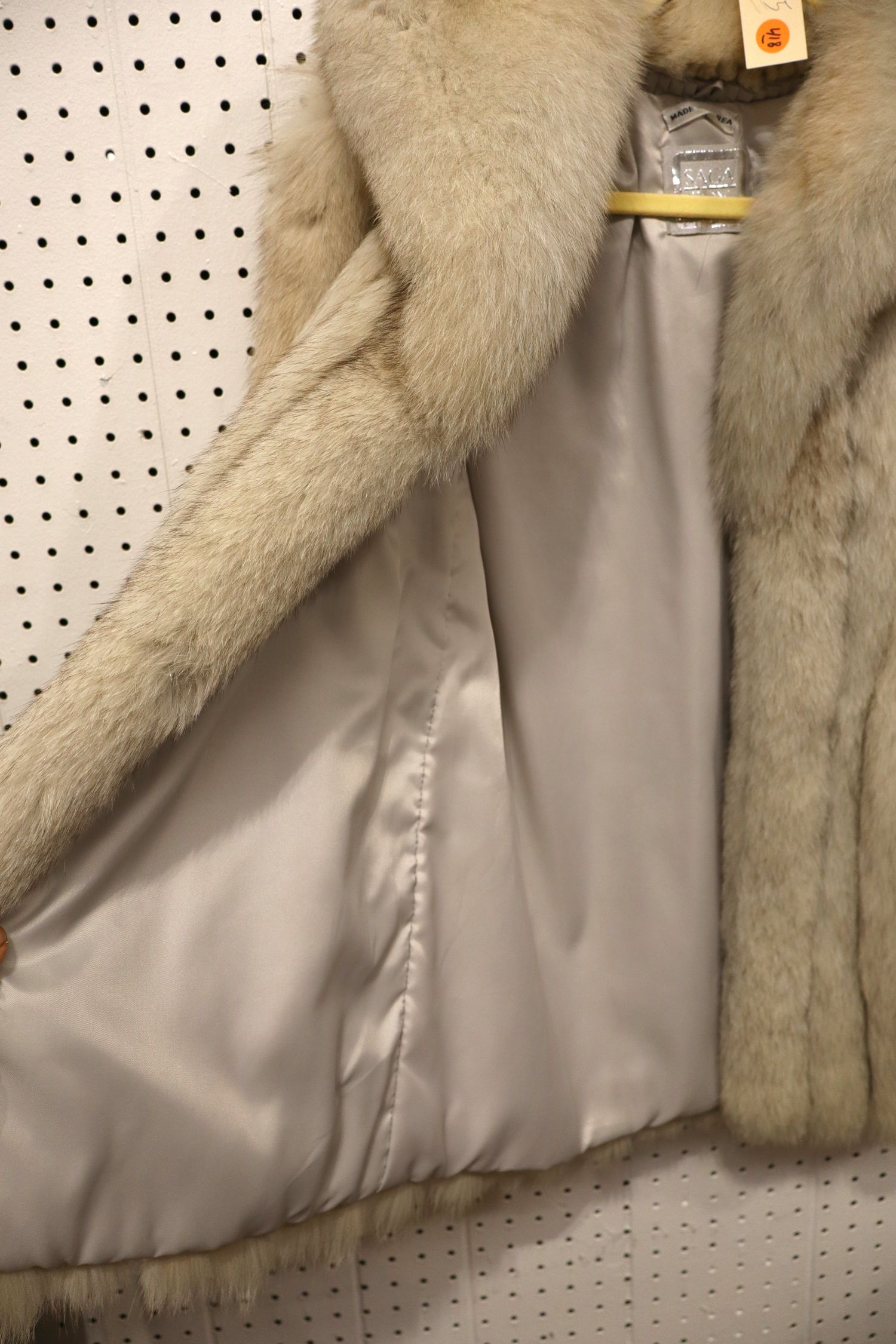 Vintage Saga Fox Blue Fox Fur Jacket Coat Bag