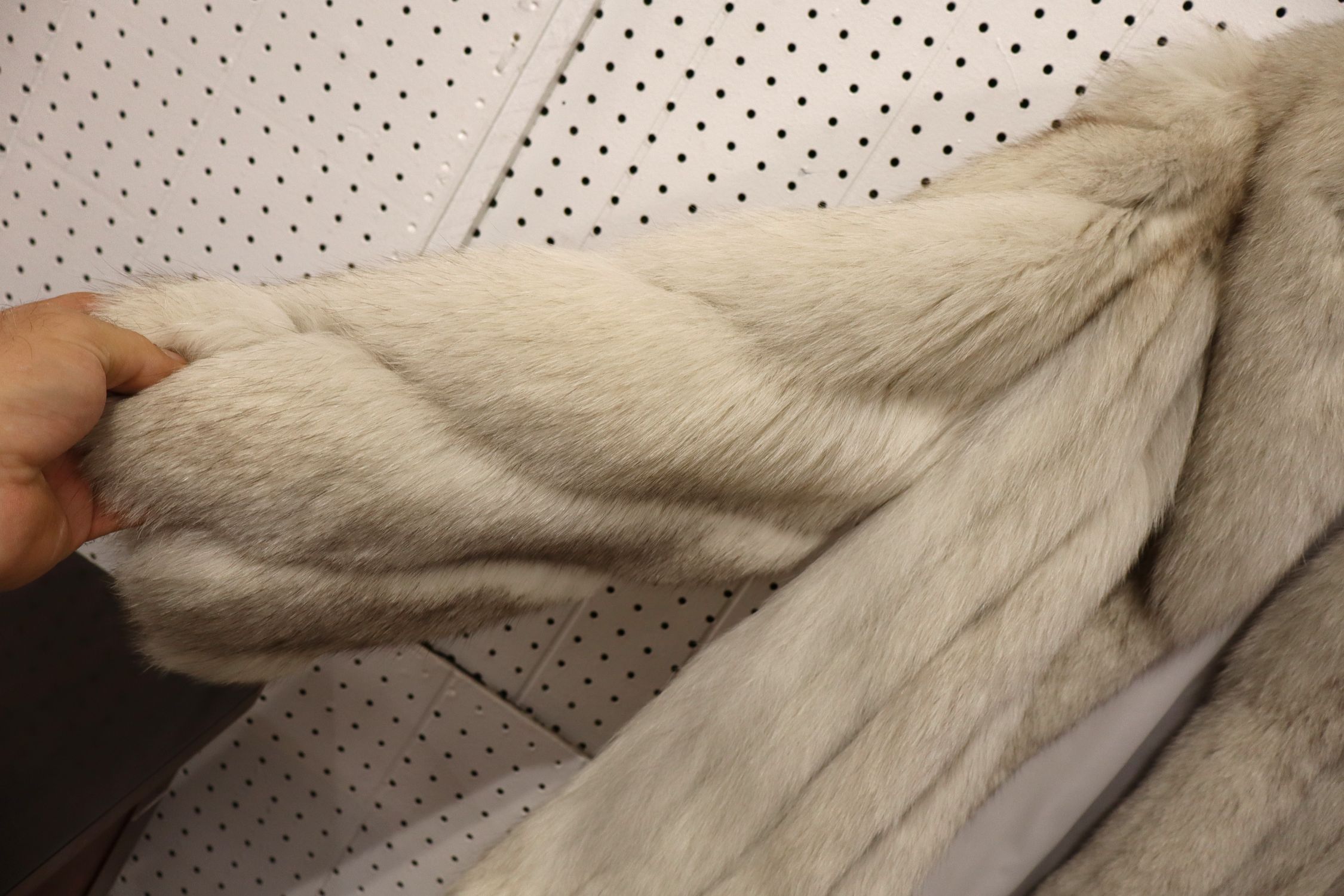 Vintage Saga Fox Blue Fox Fur Jacket Coat Bag