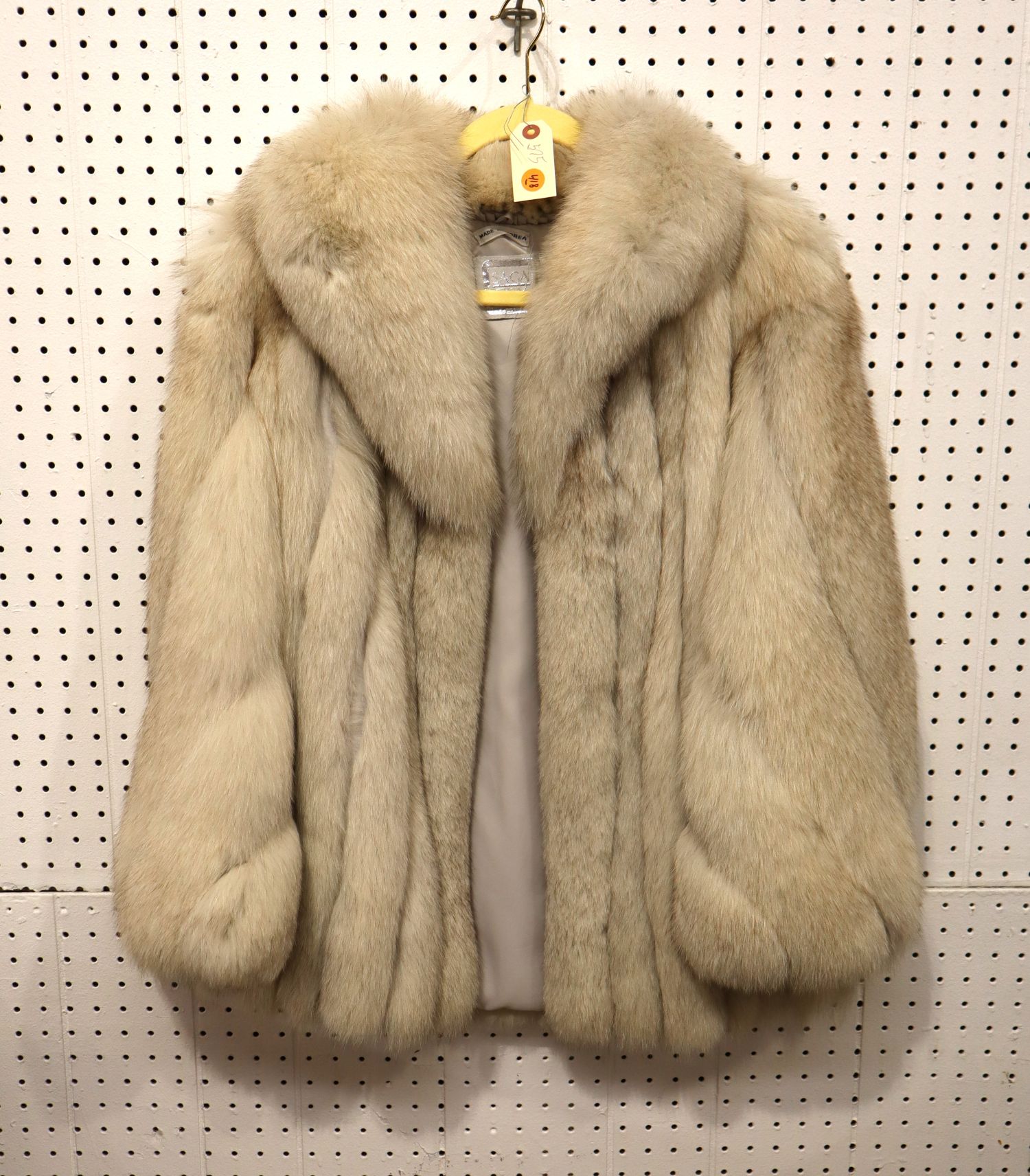 Vintage Saga Fox Blue Fox Fur Jacket Coat Bag