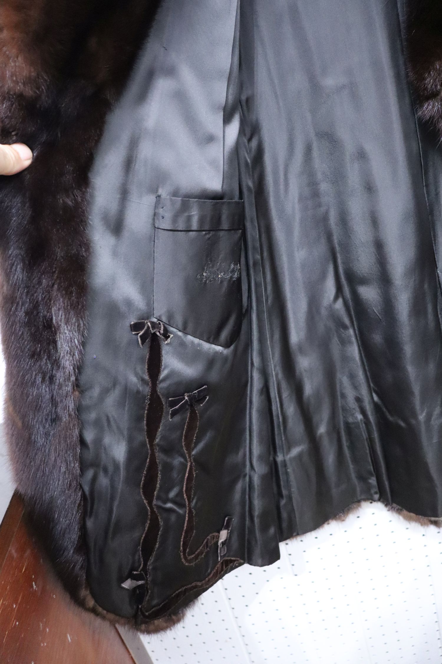 Vintage Diane Furs Mink Sable Trim Coat Bag