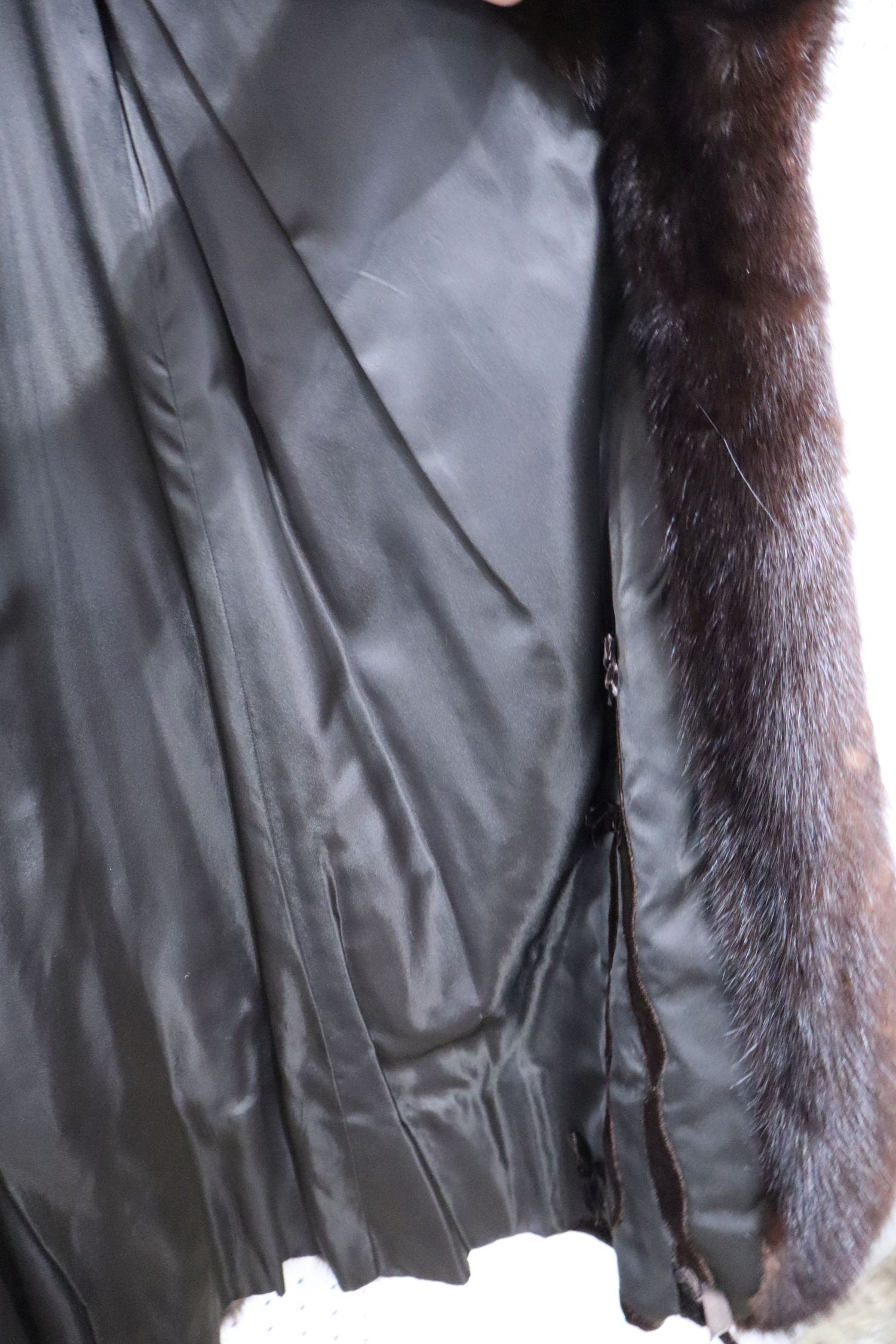 Vintage Diane Furs Mink Sable Trim Coat Bag