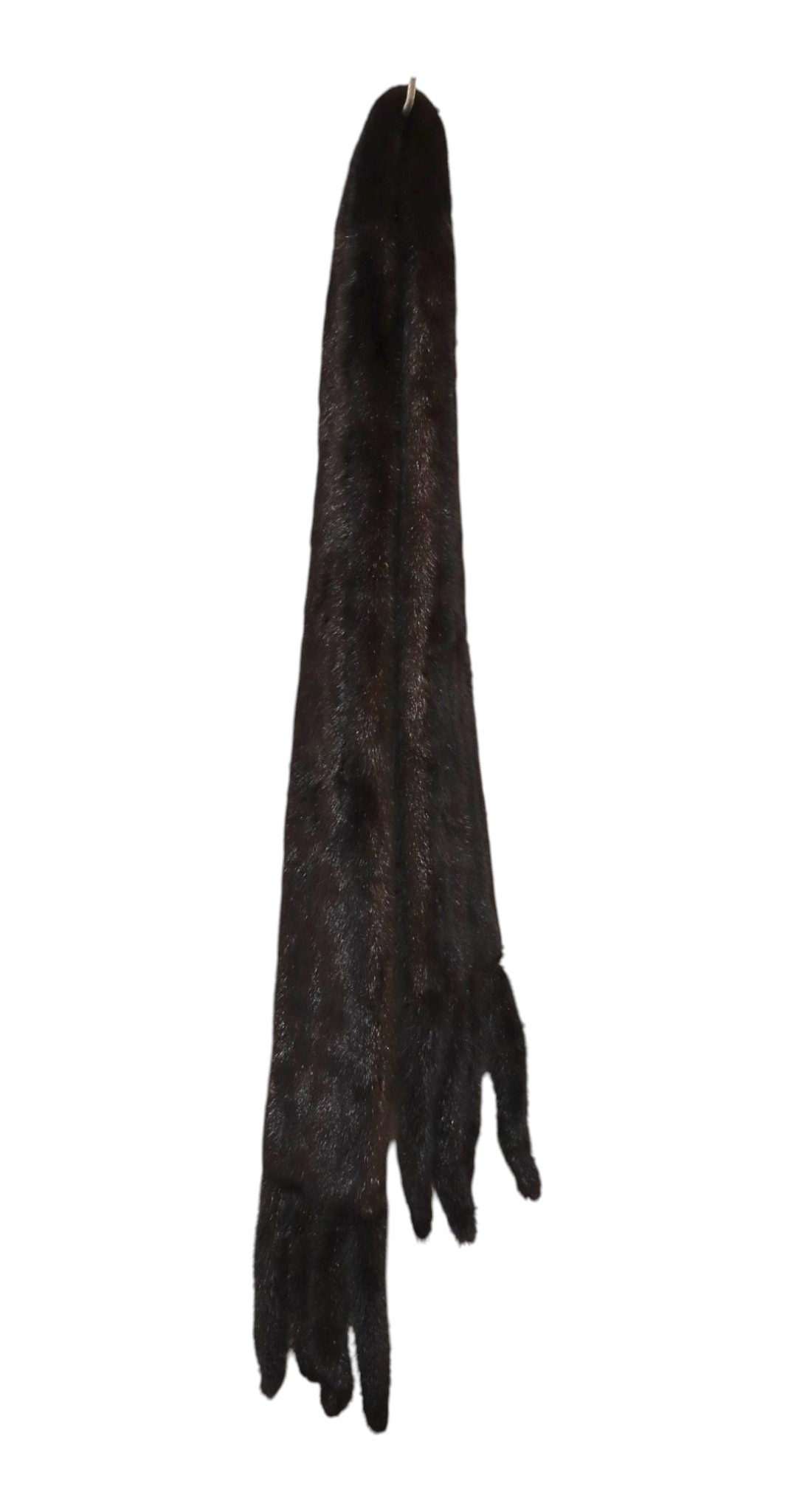 Vintage Genuine Mahogany Mink Fur Multi Tail Scarf