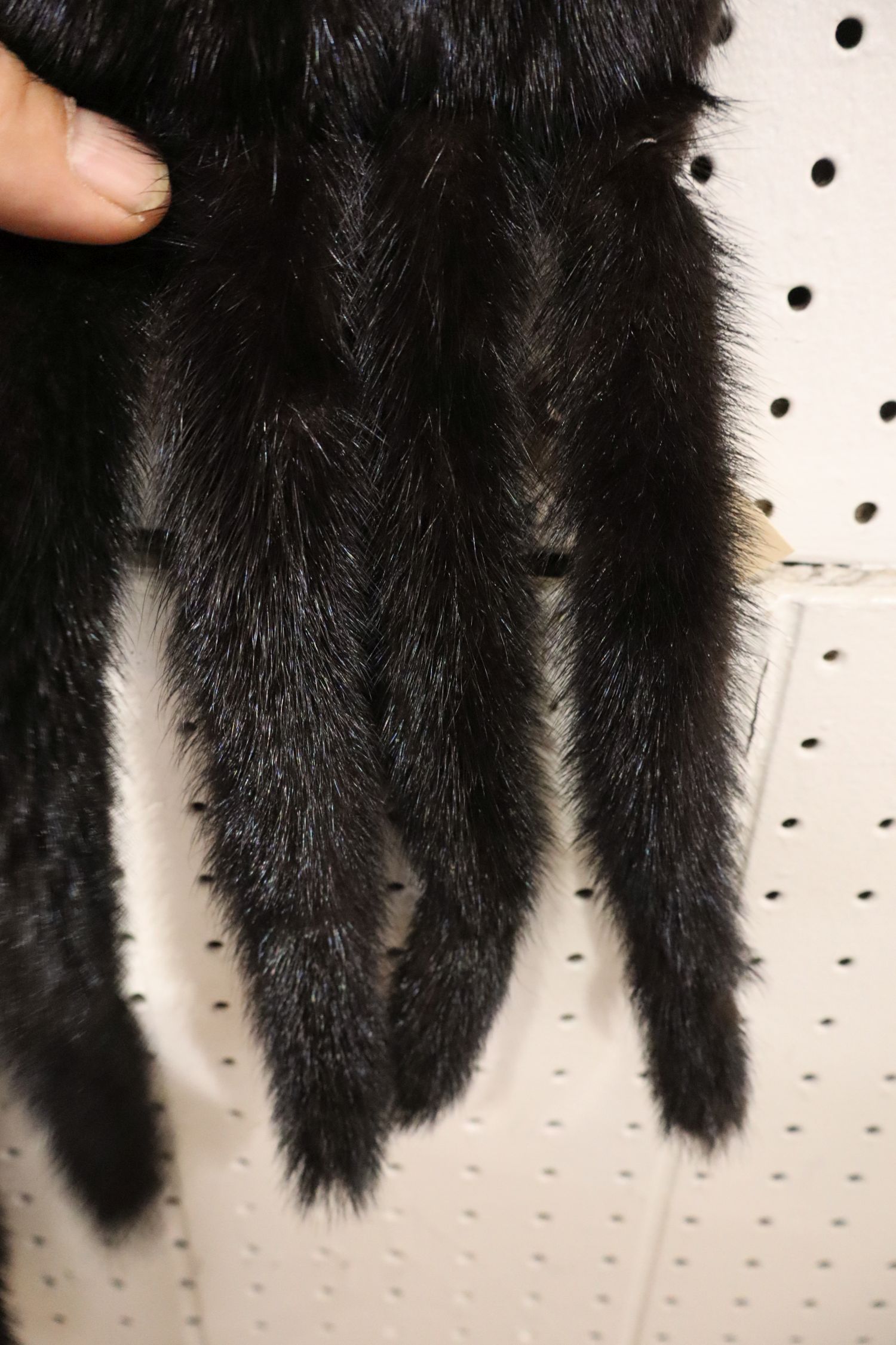 Vintage Genuine Mahogany Mink Fur Multi Tail Scarf