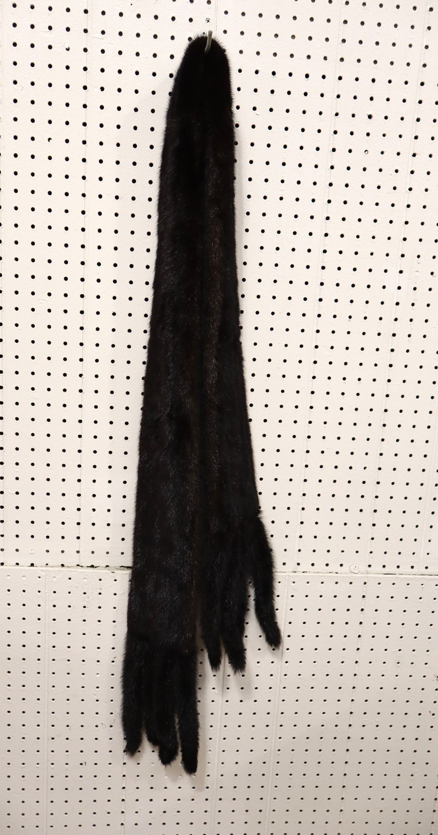 Vintage Genuine Mahogany Mink Fur Multi Tail Scarf
