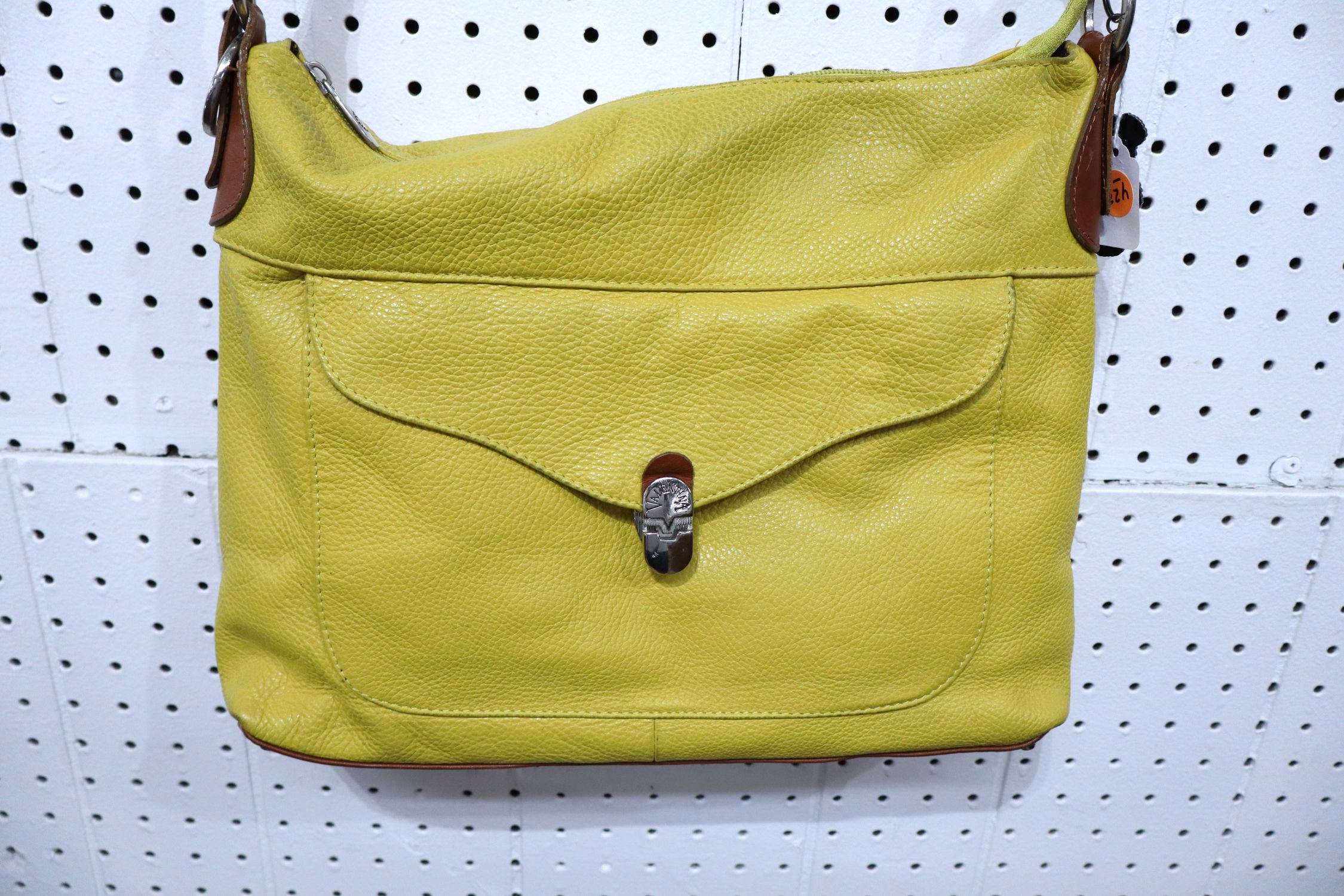 Valentina Geniune Pebbled leather crossbody bag