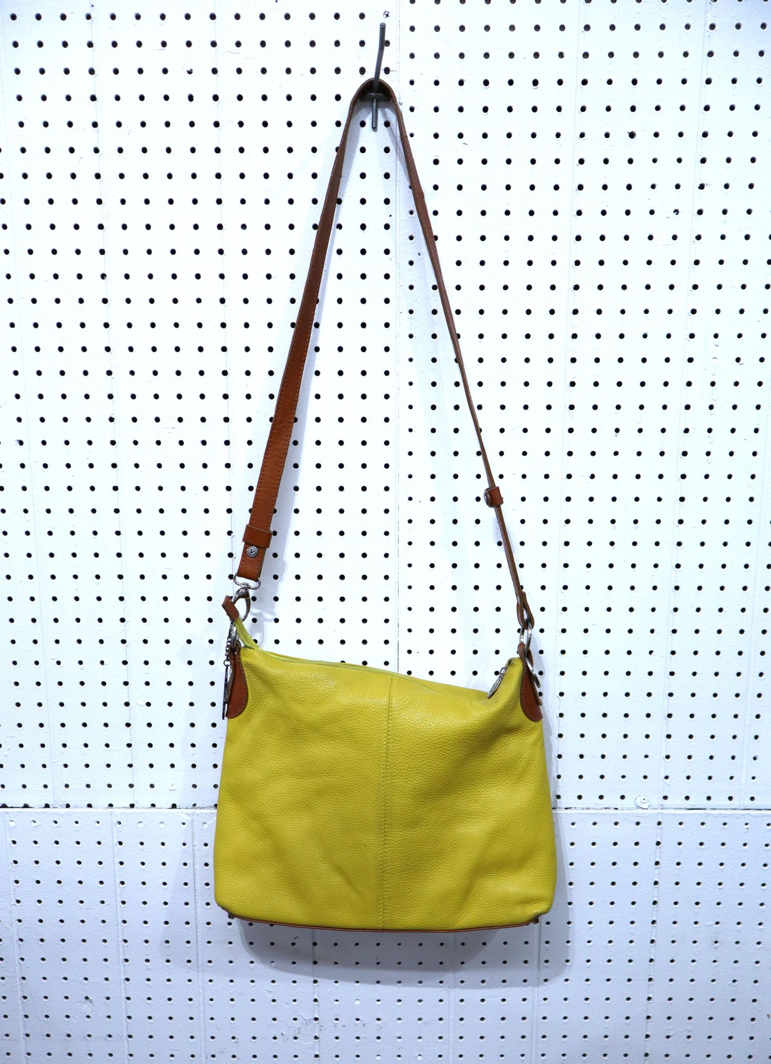 Valentina Geniune Pebbled leather crossbody bag