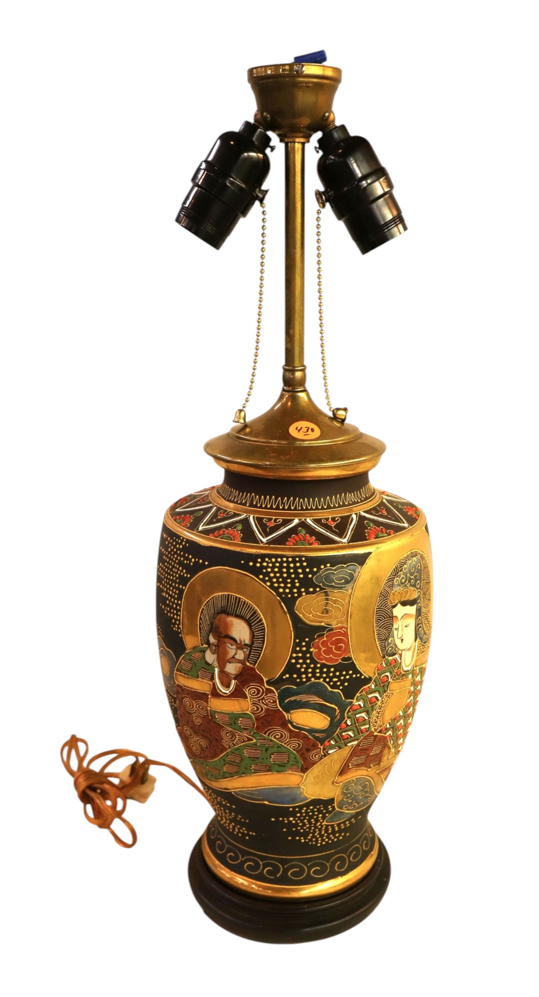 Vintage Satsuma table lamp