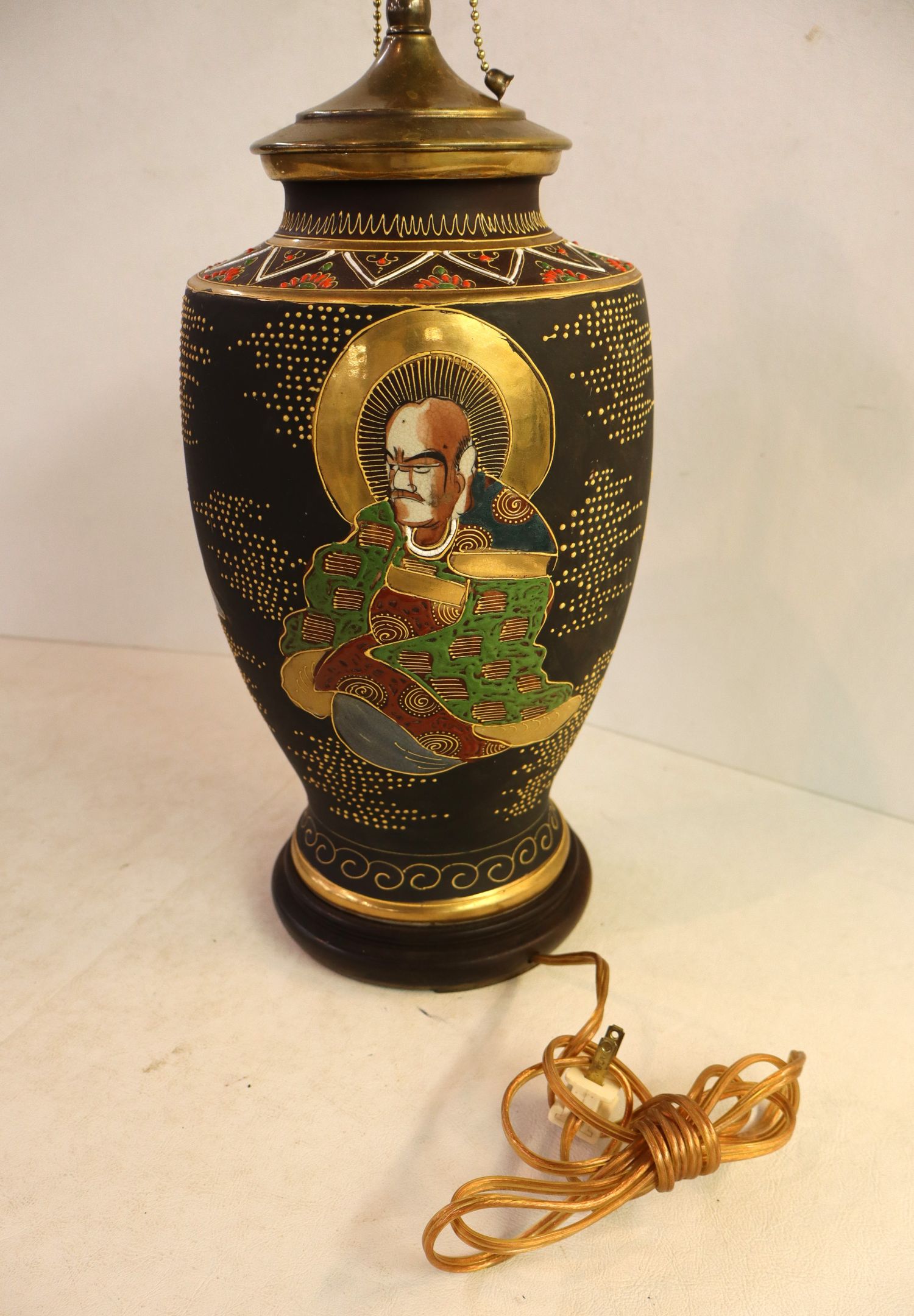 Vintage Satsuma table lamp