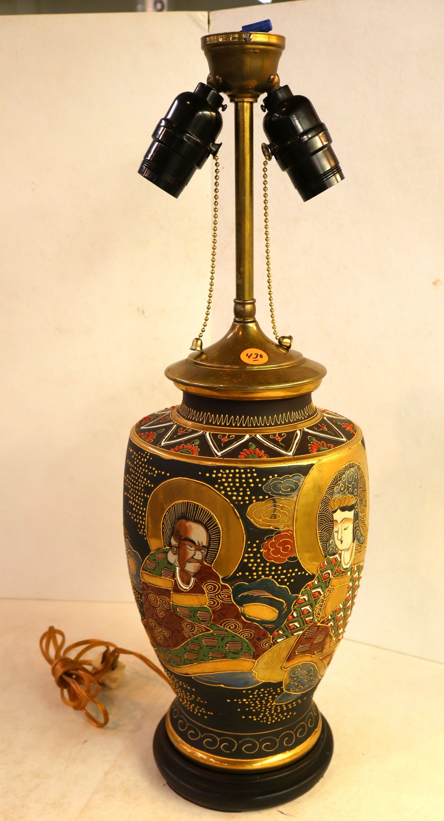 Vintage Satsuma table lamp